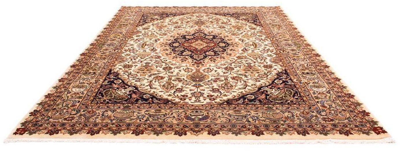 morgenland Hoogpolige loper Moud medaillon beige 295 x 80 cm Uniek exemplaar met certificaat