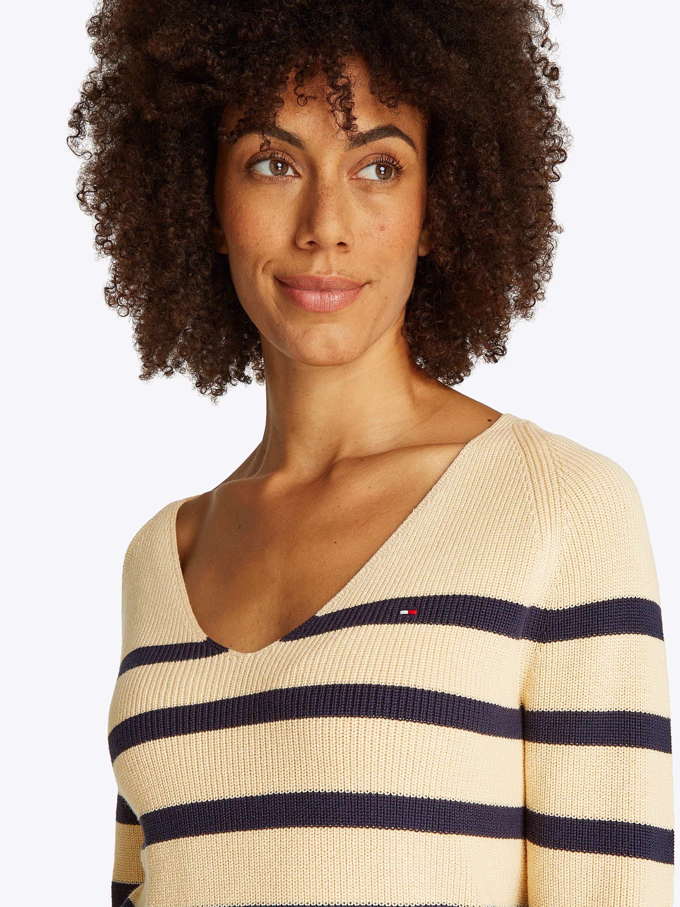 Tommy Hilfiger Gebreide trui CO CARDI STITCH V-NK LS