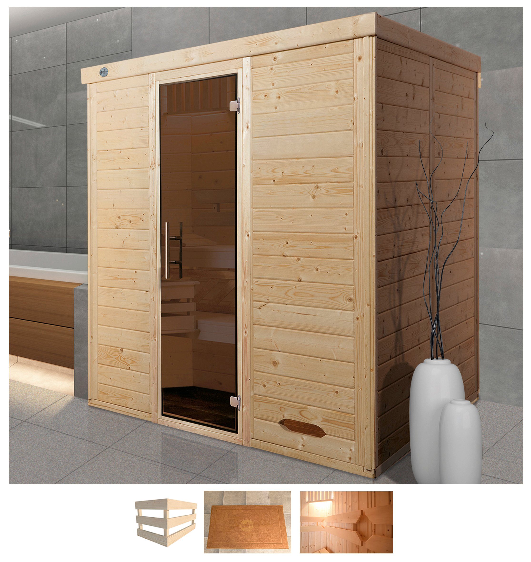 weka Sauna Kemi zonder kachel sauna's beige