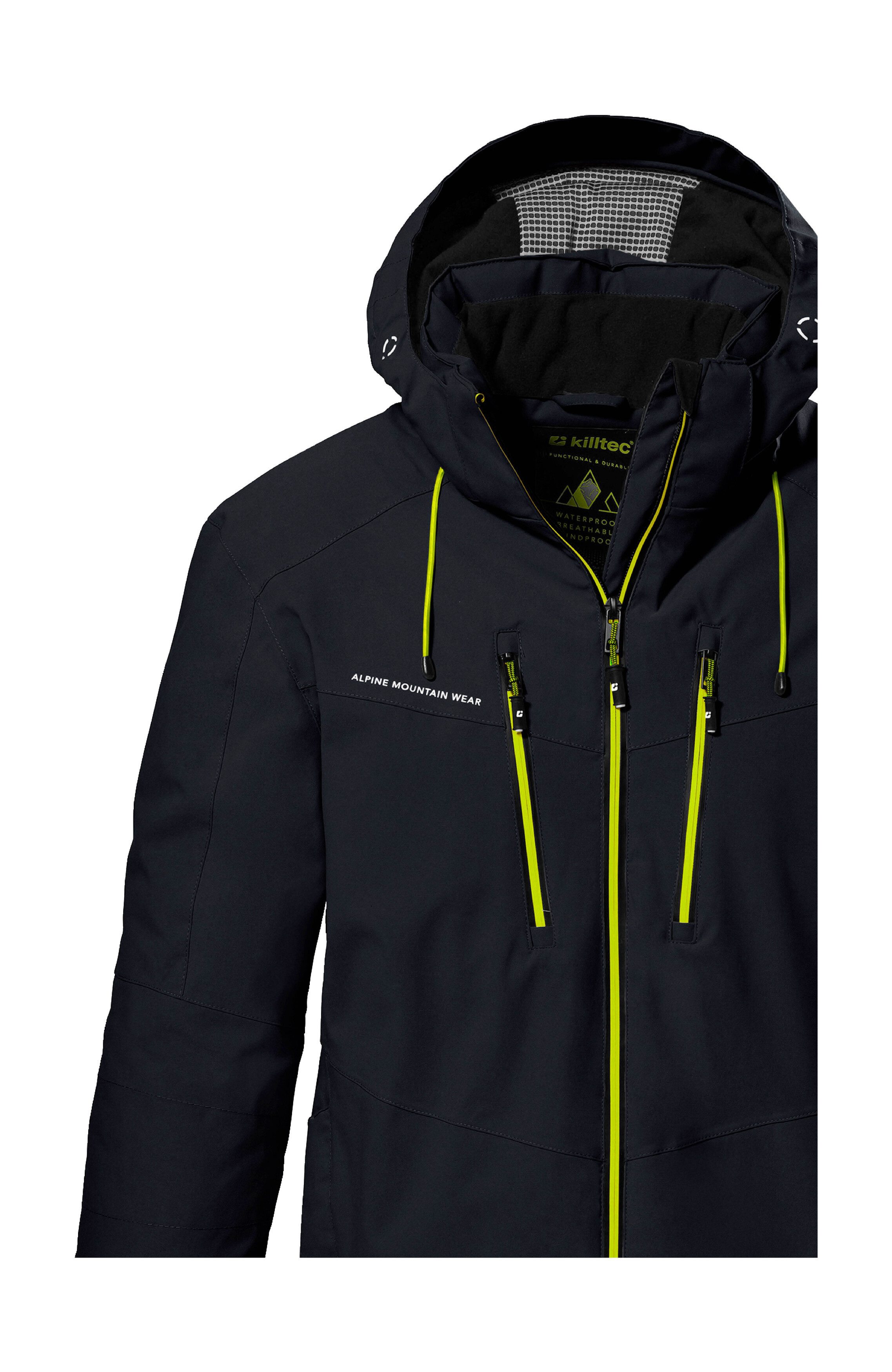 Killtec Ski-jack KSW 44 MN SKI JCKT Waterdichte, ademende functionele jas met afneembare capuchon