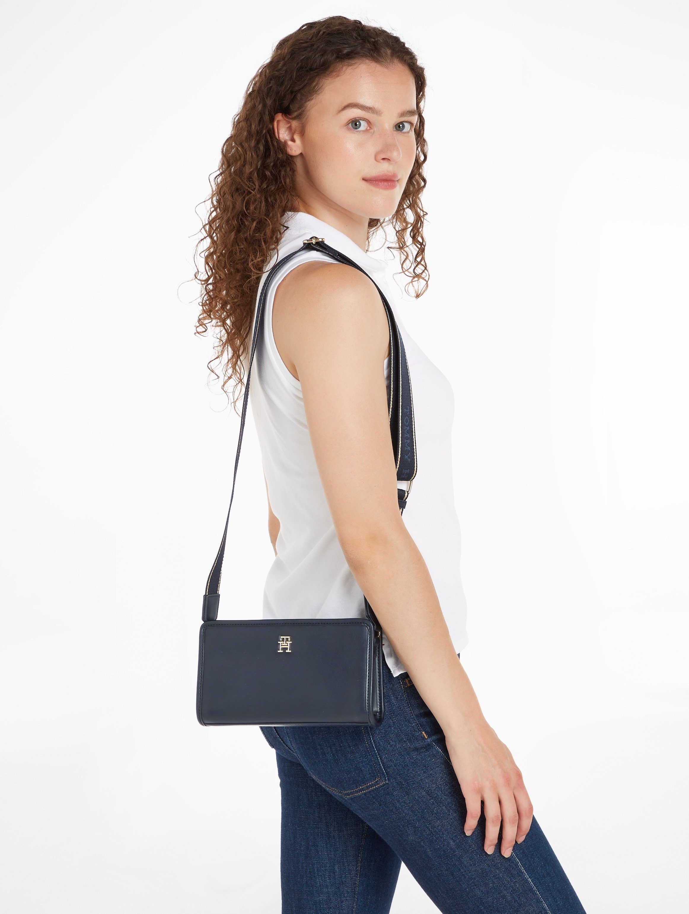 Tommy Hilfiger Schoudertas TH MONOTYPE CROSSOVER Handtas dames schoudertas