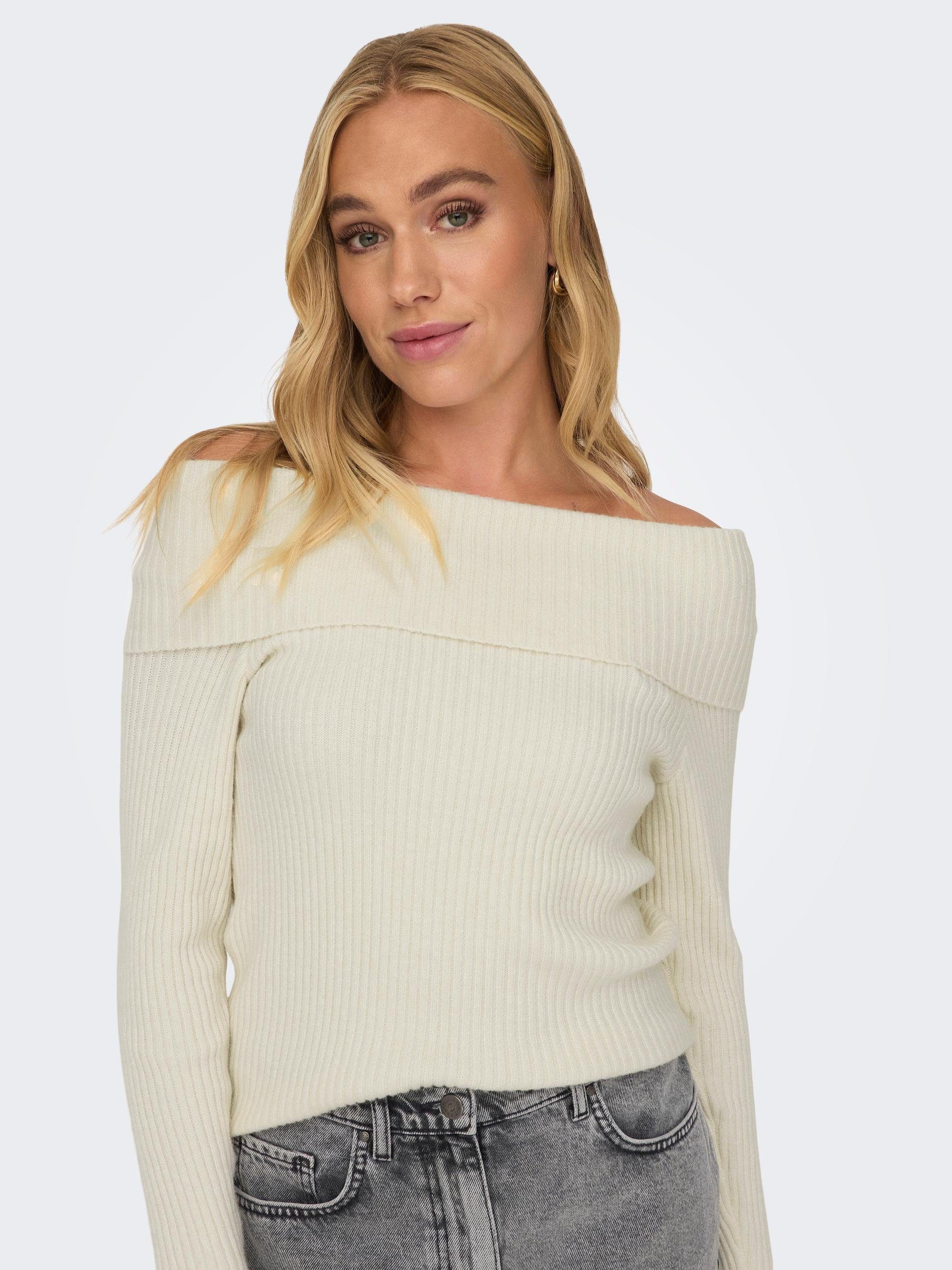 Only Gebreide trui ONLKATIA LS OFF SHOULDER KNT