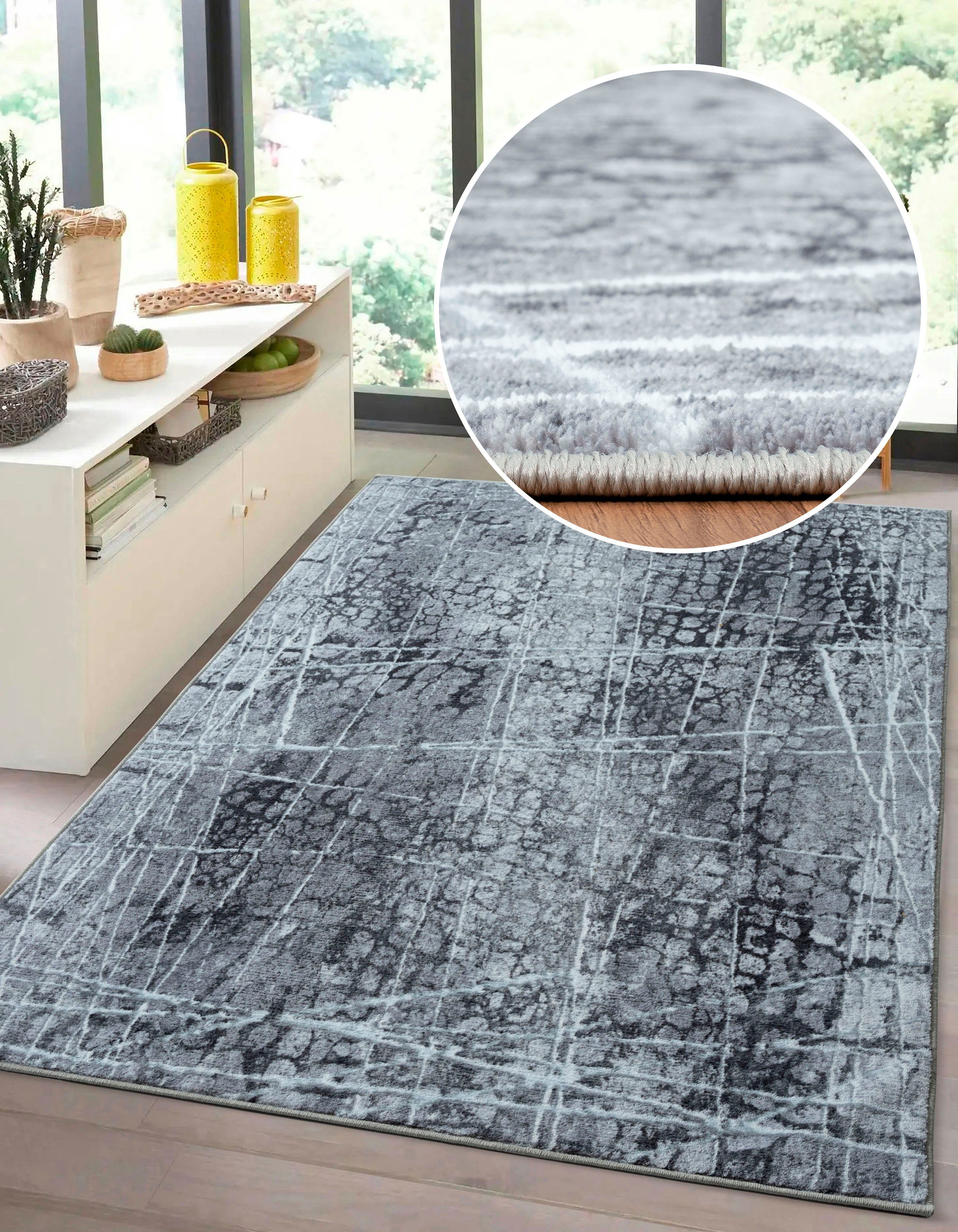 merinos Vloerkleed Elis Plus 6500 slijtvast vlakweefsel, woonkamer, gang, hal