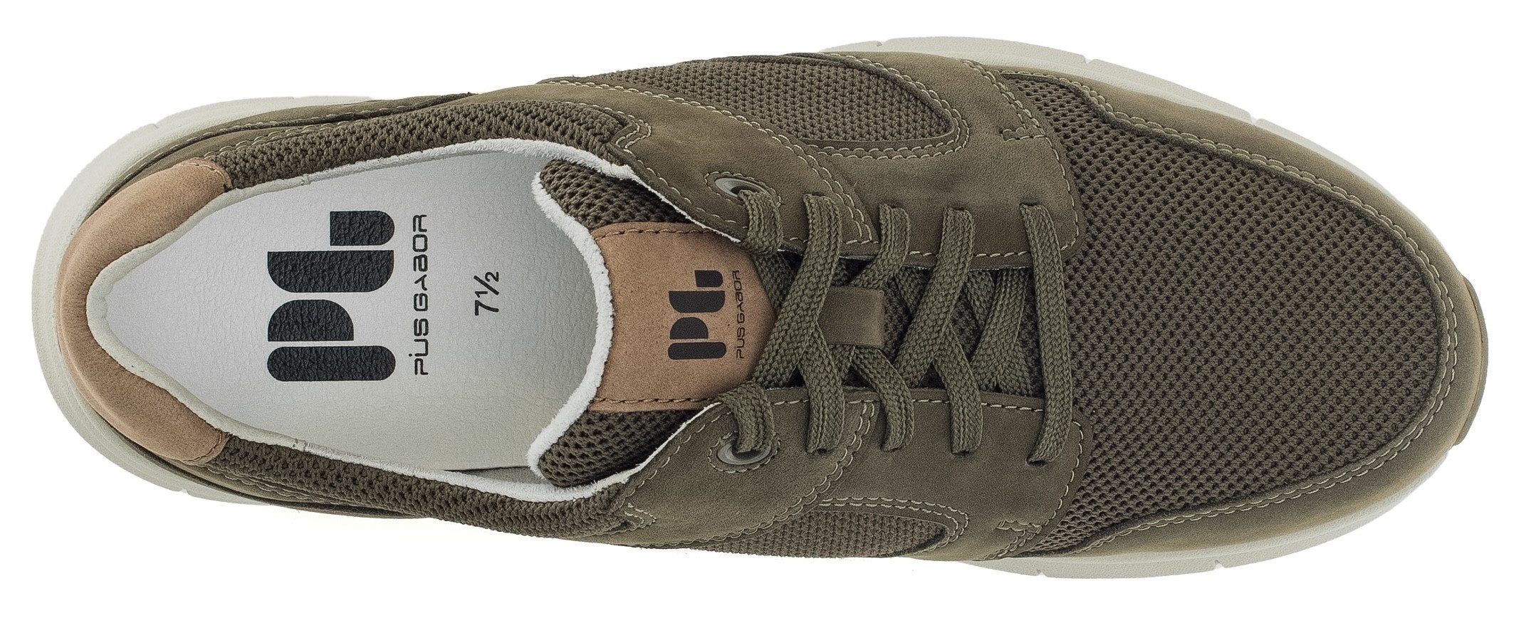 Pius Gabor Sneakers met sleehak , vrijetijdsschoen, lage schoen, veterschoen, comfort-schoen in breedte g