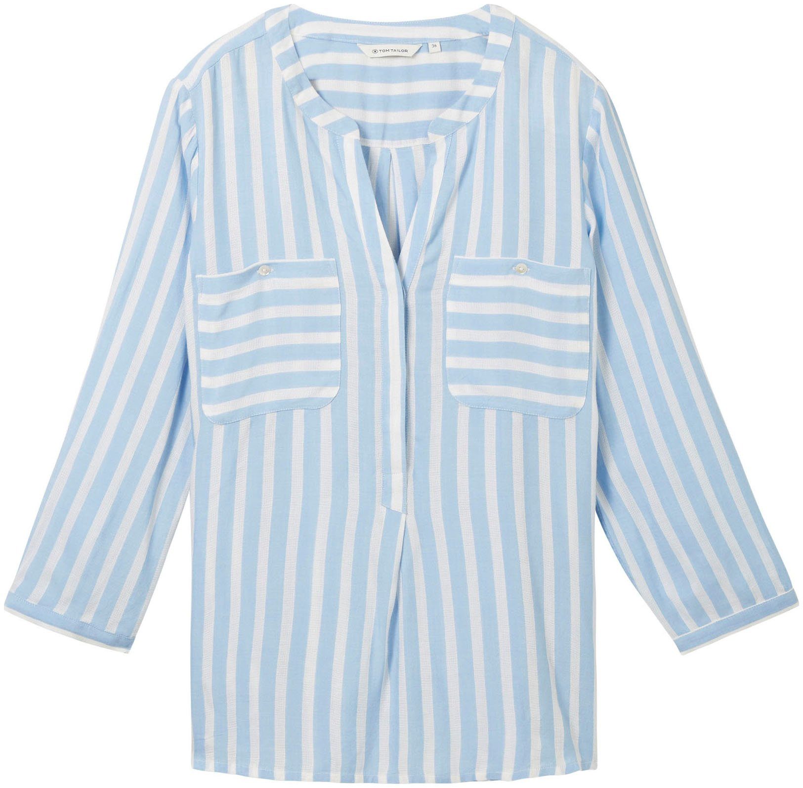 Tom Tailor Blouse zonder sluiting met verborgen knoopsluiting