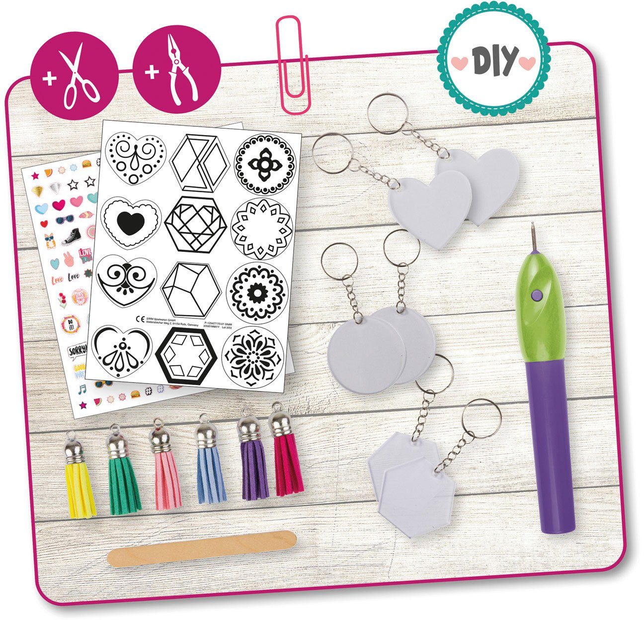 Lena® Knutselset Sleutelhanger Plastic Jewelry