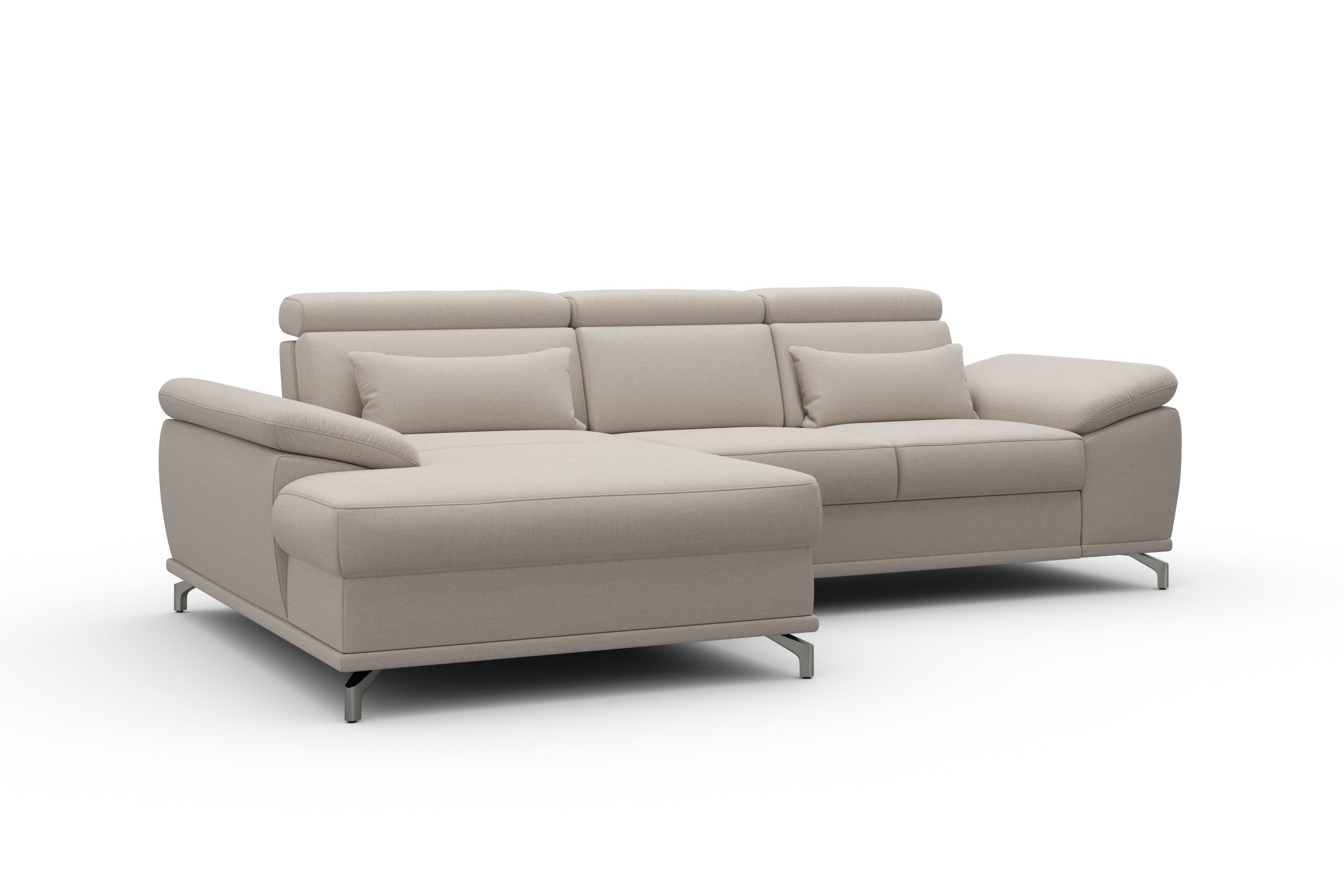 sit&more Hoekbank Cabrio L-vorm, met zitdiepteverstelling, arm- en hoofdsteunverstelling