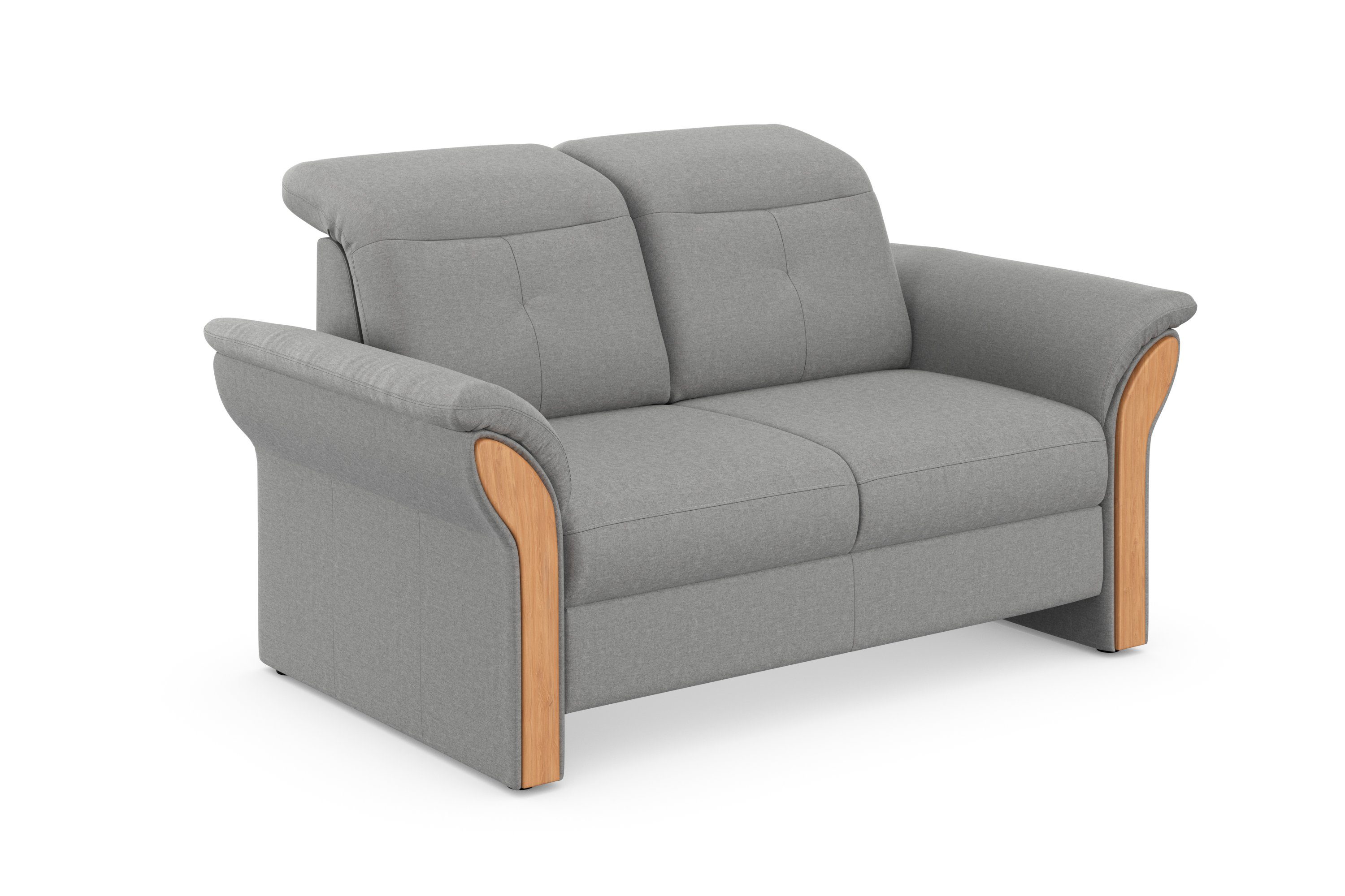 Home affaire 2-zitsbank Dangast Verstelbare hoofdsteun, houten frontlijsten, naar keuze ook in Easy clean bekleding