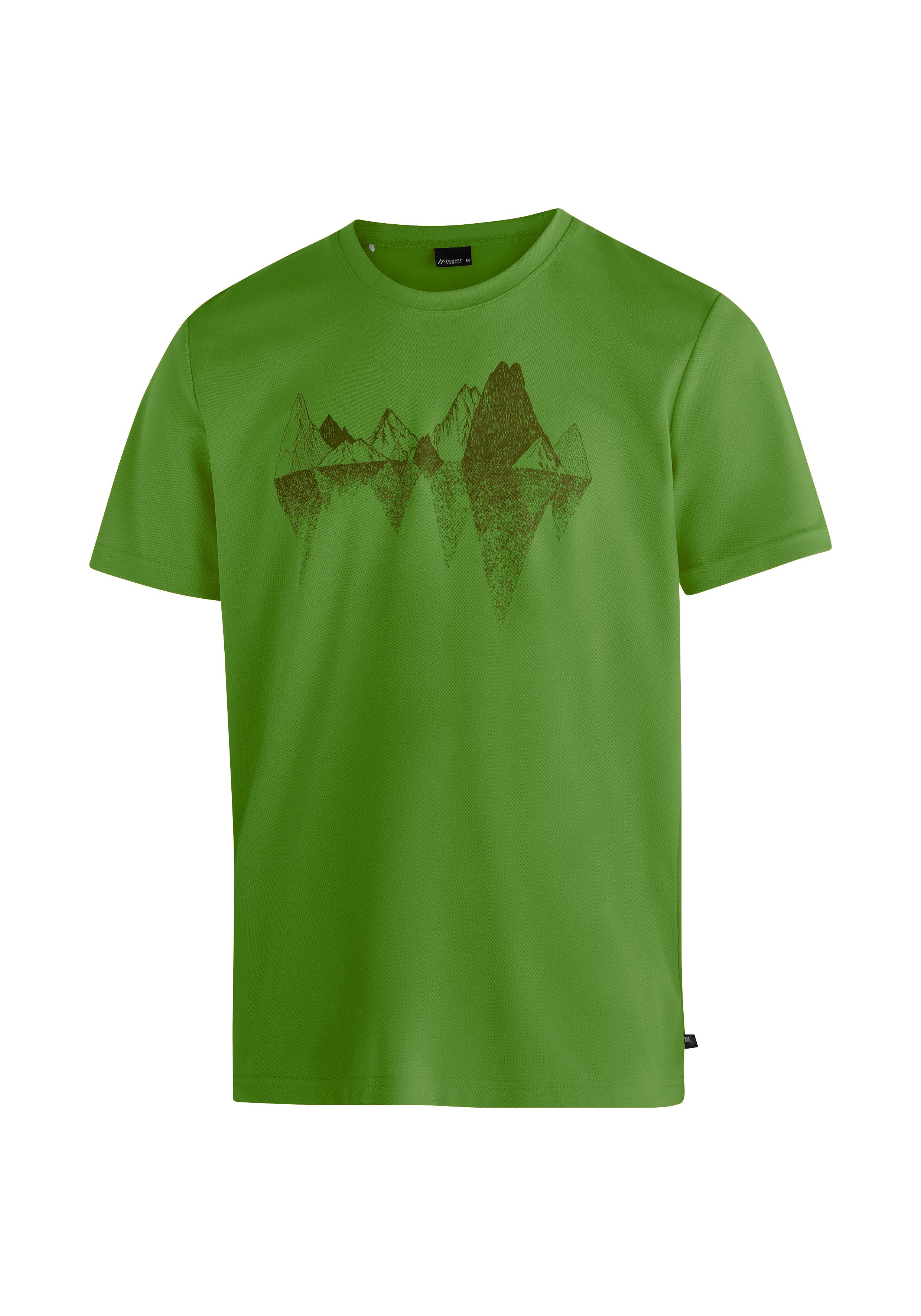 Maier Sports T-shirt Heren functioneel shirt vrijetijdsshirt met opdruk