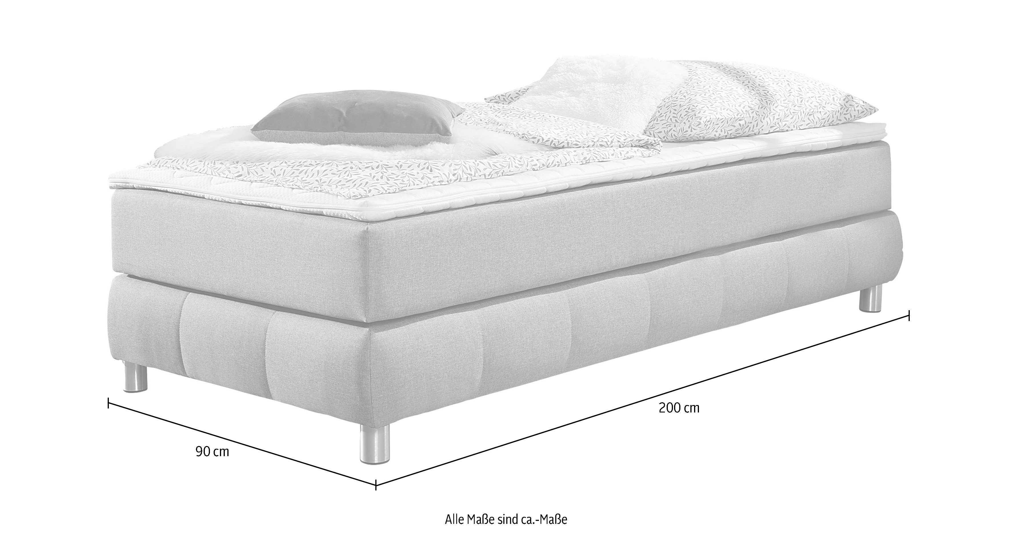 andas Boxspring Salo Zonder hoofdbord, incl. matrastopper, ook in extra lange versie 220 cm verkrijgbaar