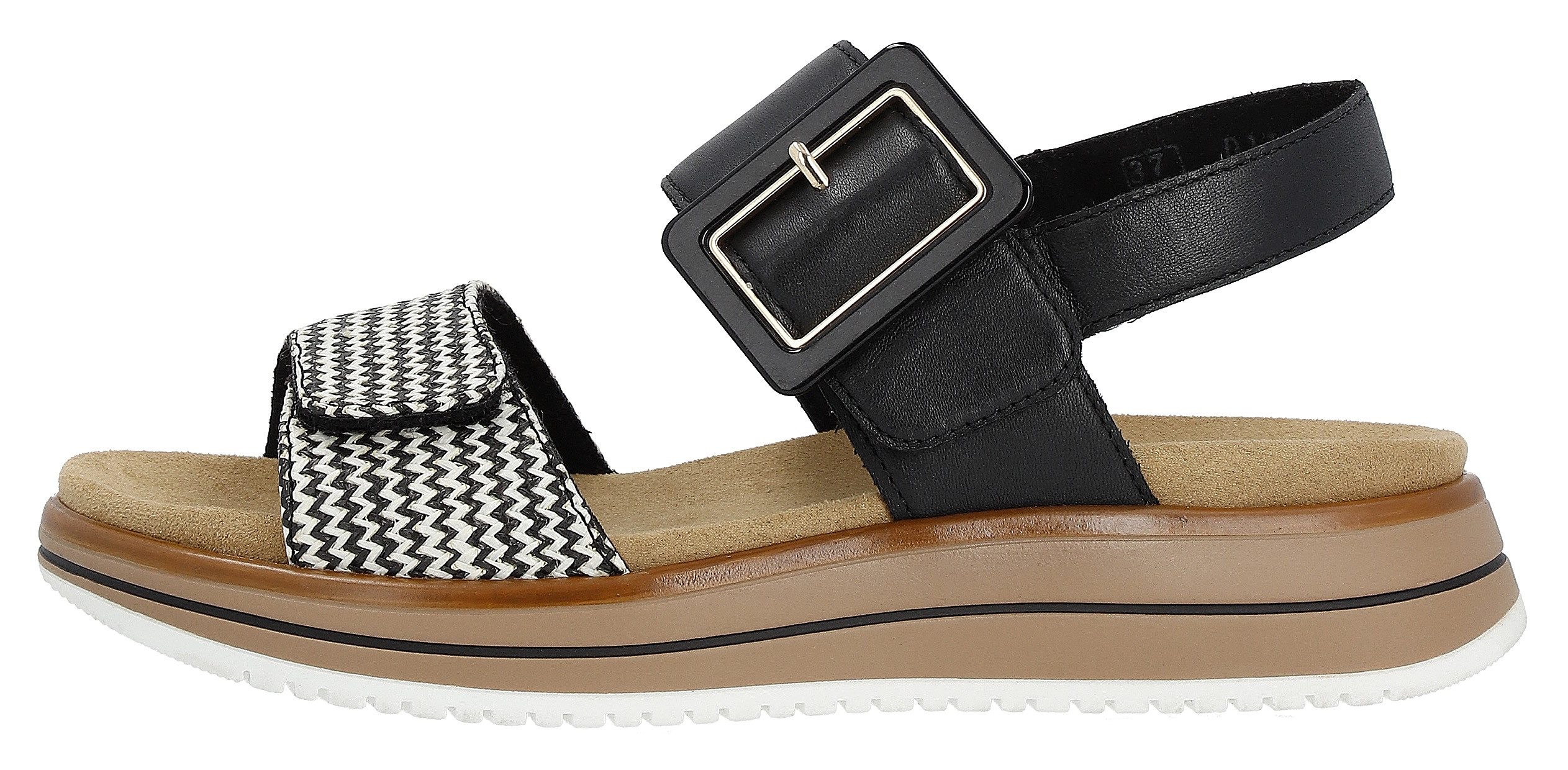 Remonte Sleehaksandaaltjes ELLE-Collection , zomerschoen, sandalen, comfortschoen met praktische klittenbandsluitingen