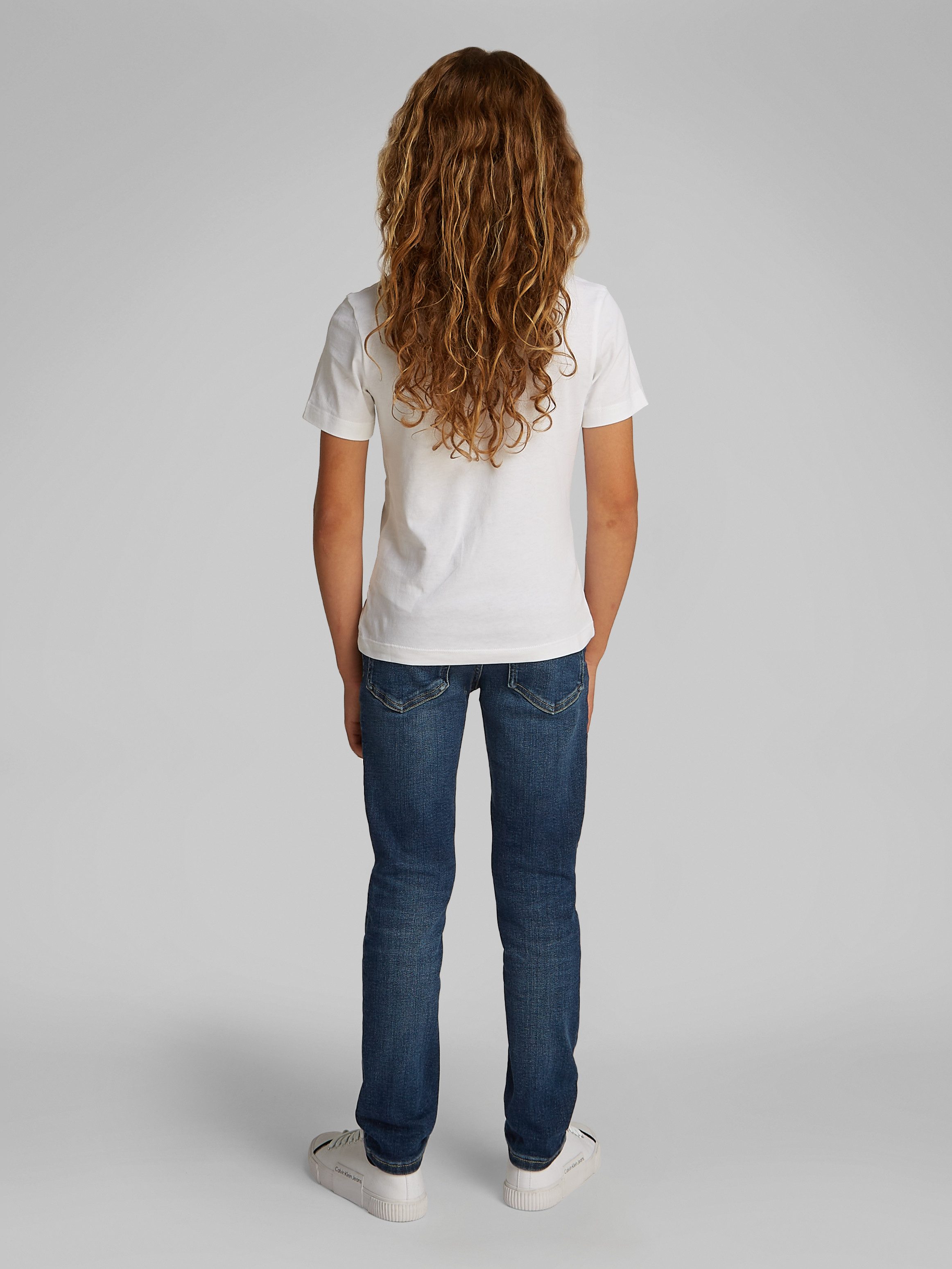 Calvin Klein T-shirt 2-PACK MONOGRAM TOP voor kinderen tot 16 jaar met logo-opdruk (2-delig)