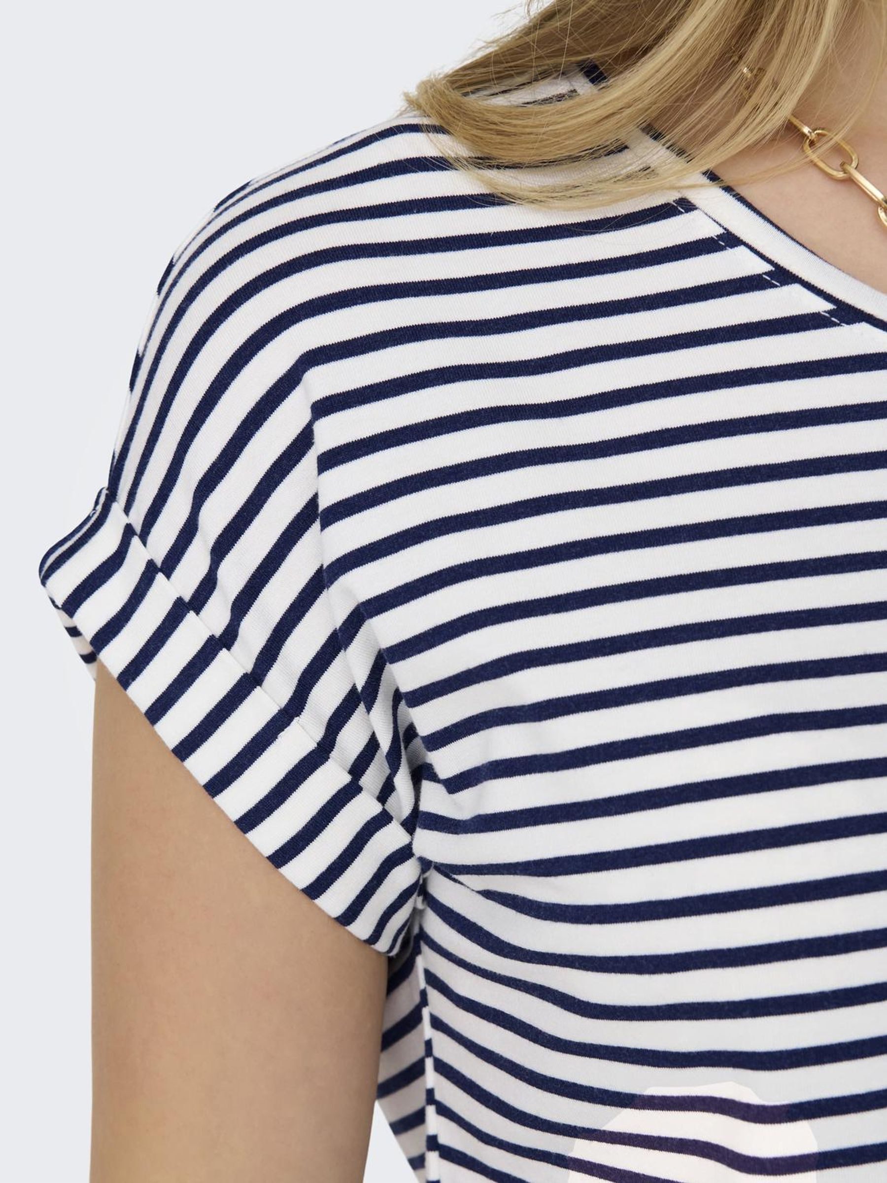 Only T-shirt ONLMOSTER STRIPE S/S O-NECK TOP JRS NOOS