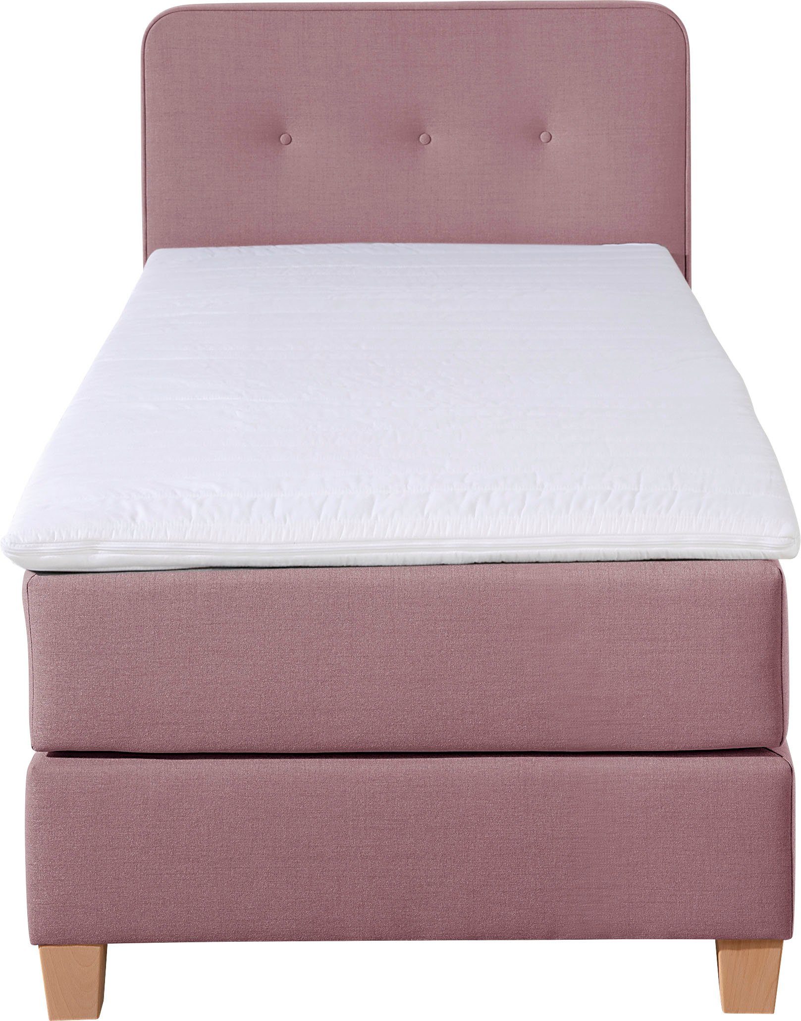 Home affaire Boxspring Fargo inclusief topper, in 3 soorten matrassen, in fluweel of structuurstof