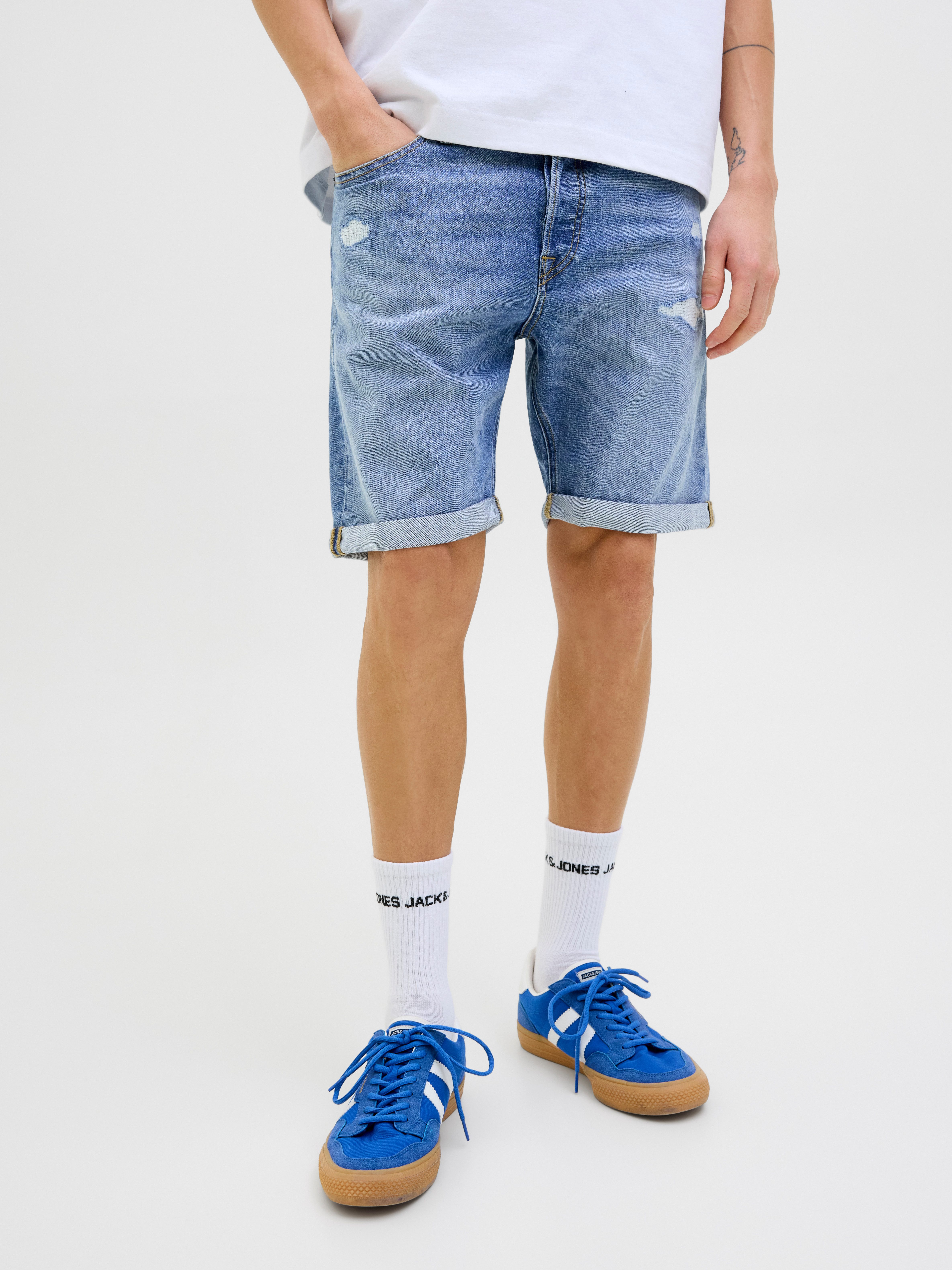 Jack & Jones Short JJIRICK JJIORIGINAL SHORTS AM 360 SN heren bermuda broeken maat M blauw