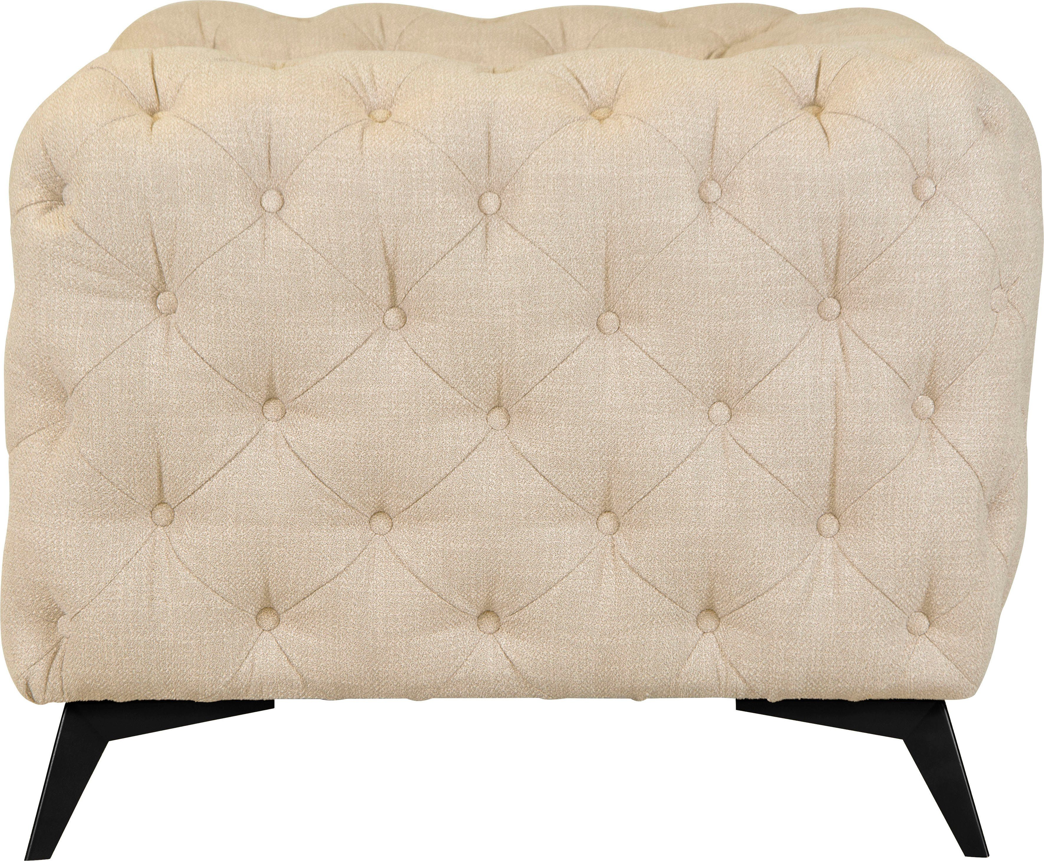 Leonique Chesterfield-fauteuil Glynis Fauteuil luxueuze capitonnage, moderne chesterfield look, kleur van de poten ter keuze