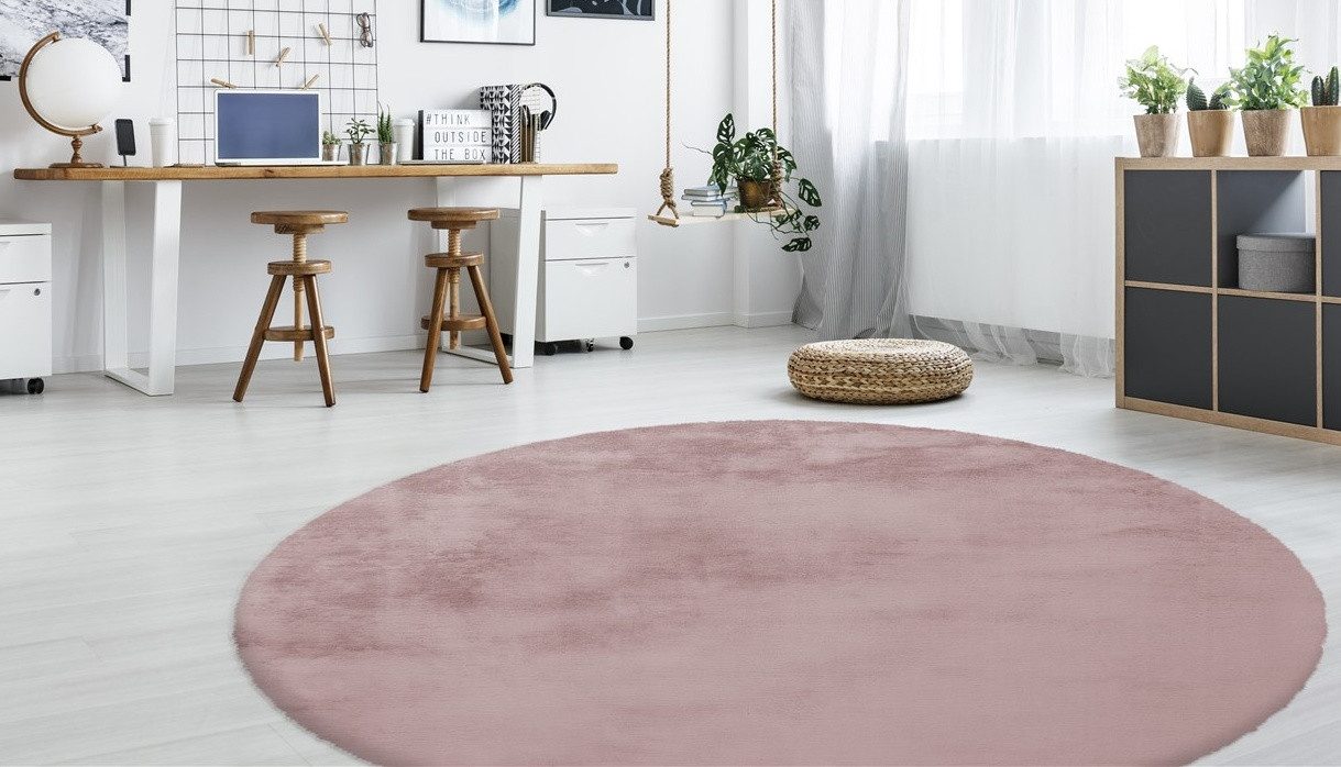 my home Vachtvloerkleed Alvin Vloerkleed in konijnenbont-look, imitatiebont