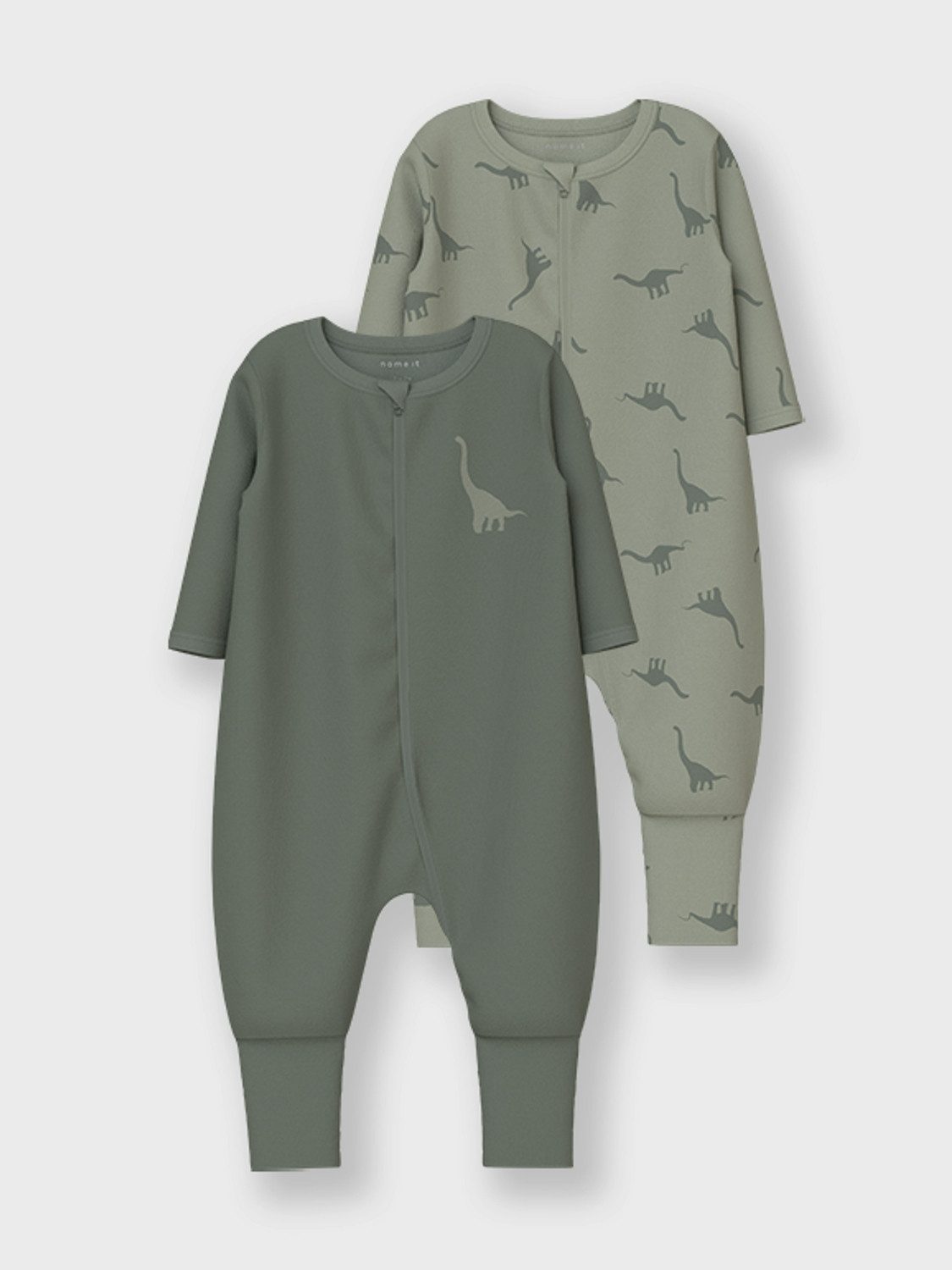 Name It Pyjama NBMNIGHTSUIT 2P ZIP FF GREEN DINO NOOS (set, 2-delig)