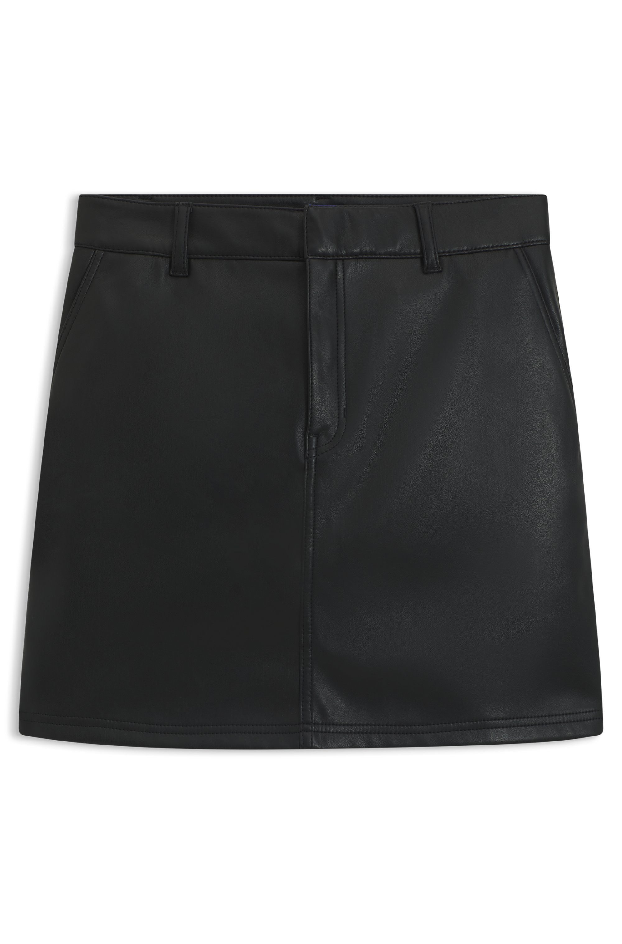 HUGO Blue Minirok Rihale in leerlook, slim fit