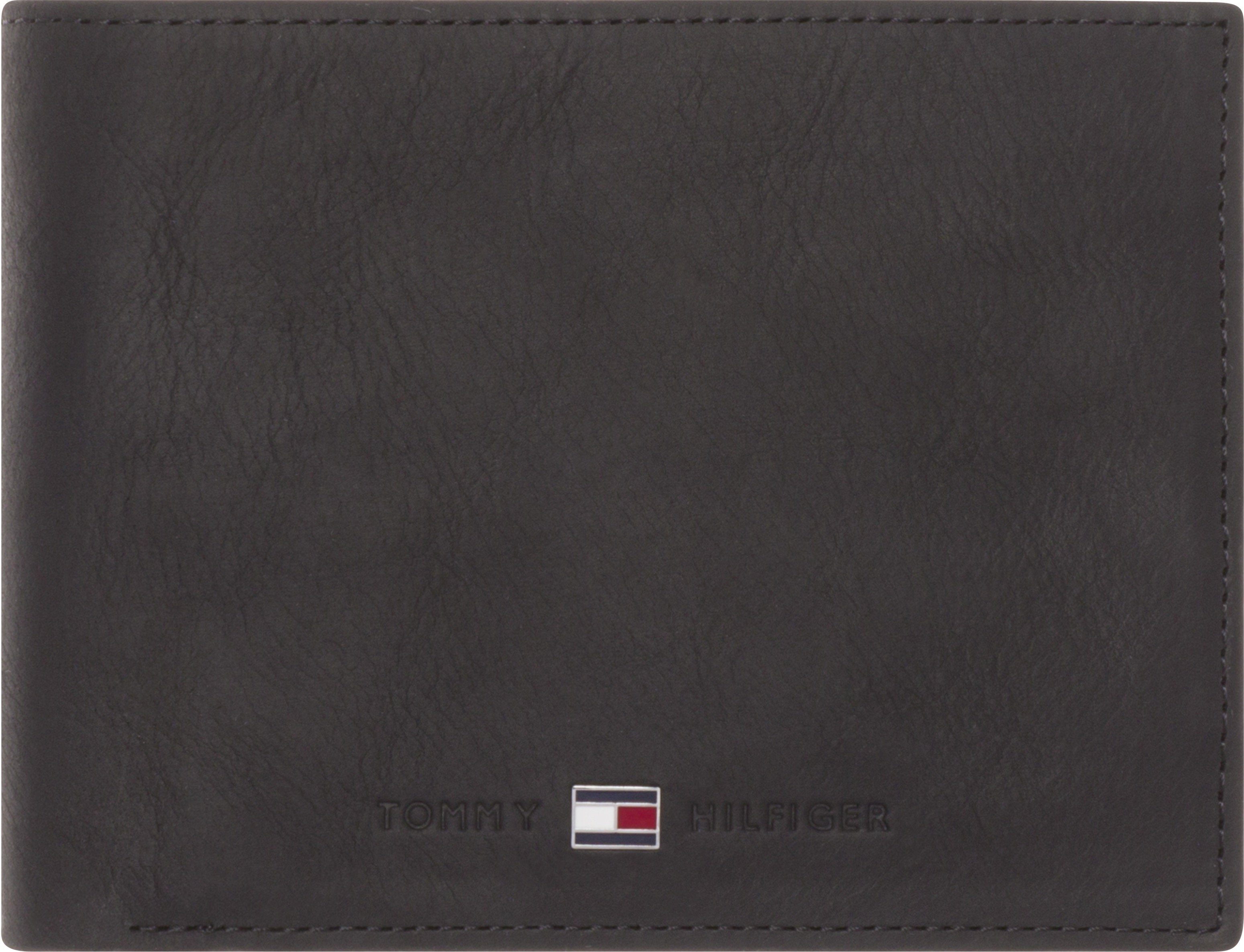 Tommy Hilfiger Portemonnee JOHNSON CC AND COIN POCKET in klein formaat van hoogwaardig leer