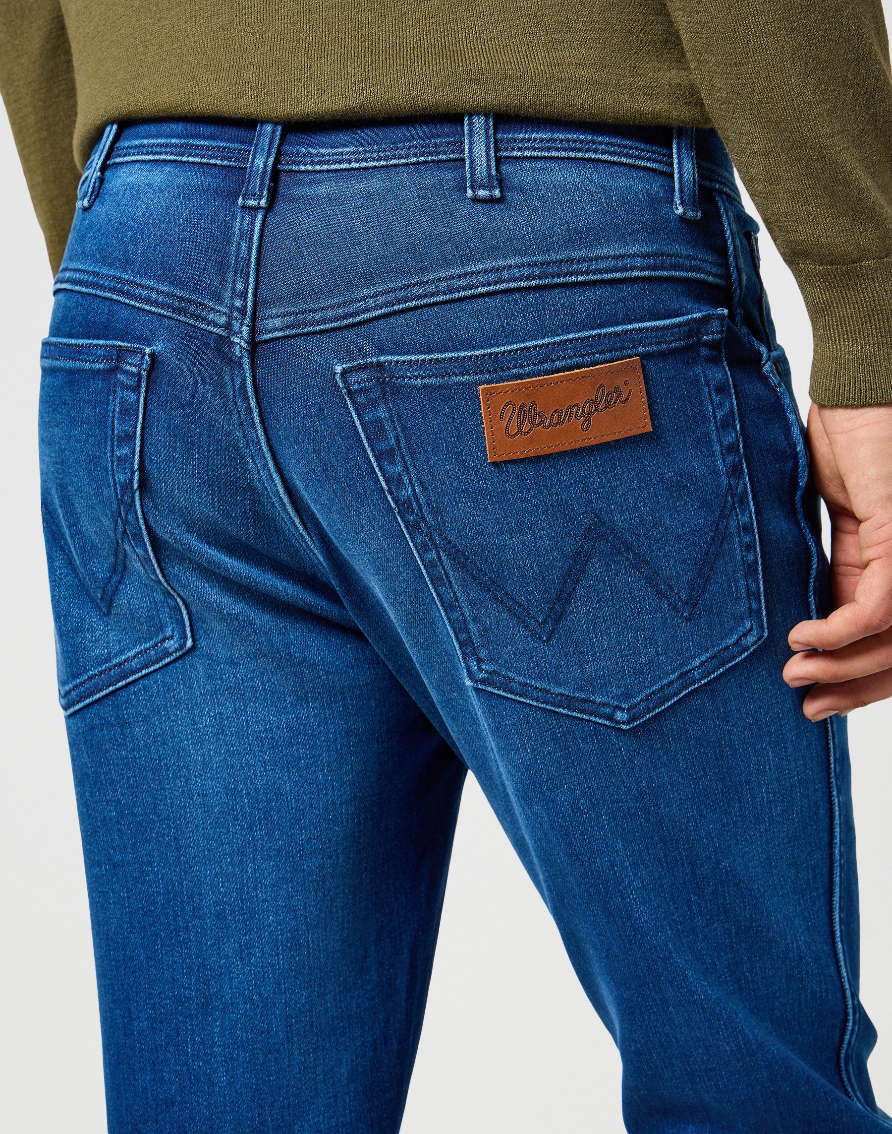 Wrangler 5-pocket jeans TEXAS SLIM FREE TO STRETCH Vrij om te rekken materiaal