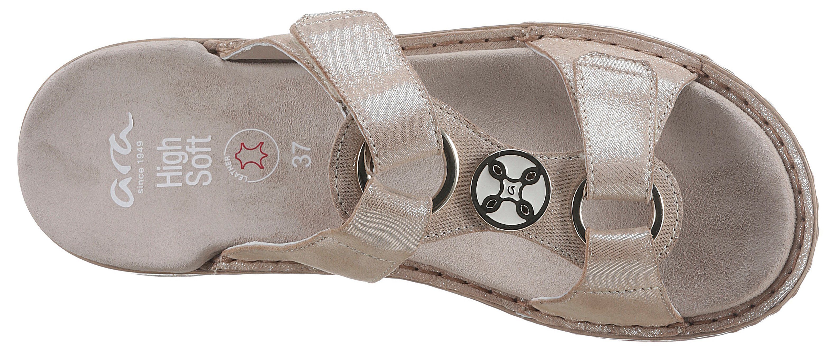 Ara Slippers Hawaï sleehak, zomerschoen, pantoffels met klittenband