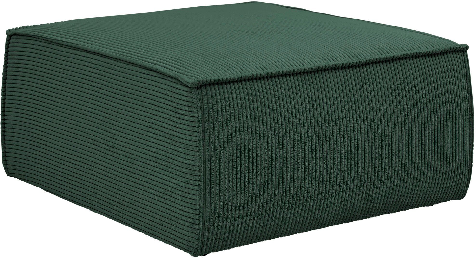 Home affaire Hocker Sherwood Vierkante poef/voetenbank, ideale als aanvulling op de "SHERWOOD" love seat