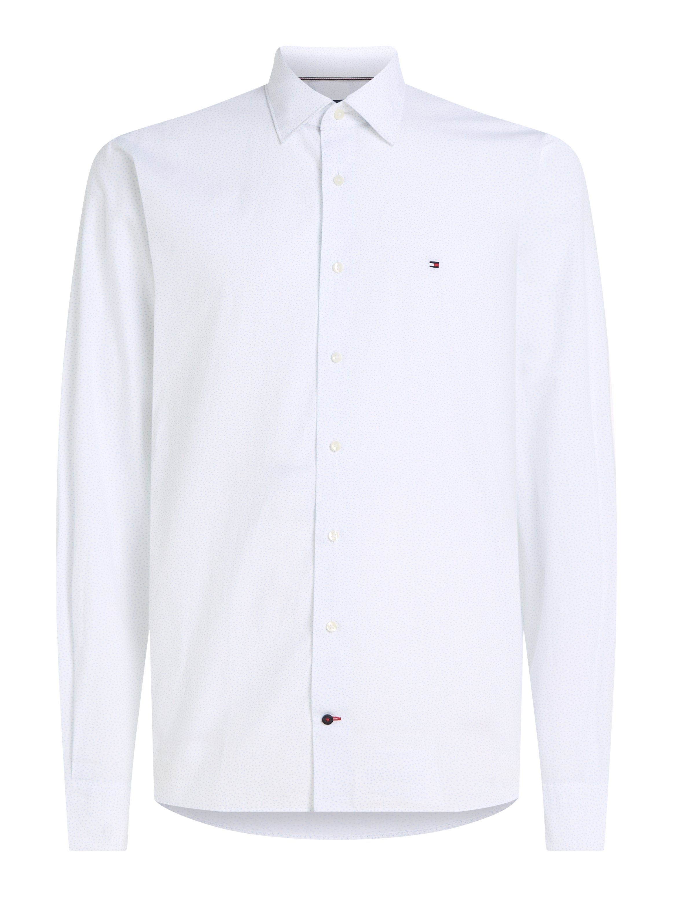 Tommy Hilfiger Overhemd met lange mouwen CL W-TILE PRINT RF SHIRT met subtiele labelvlag op de borst