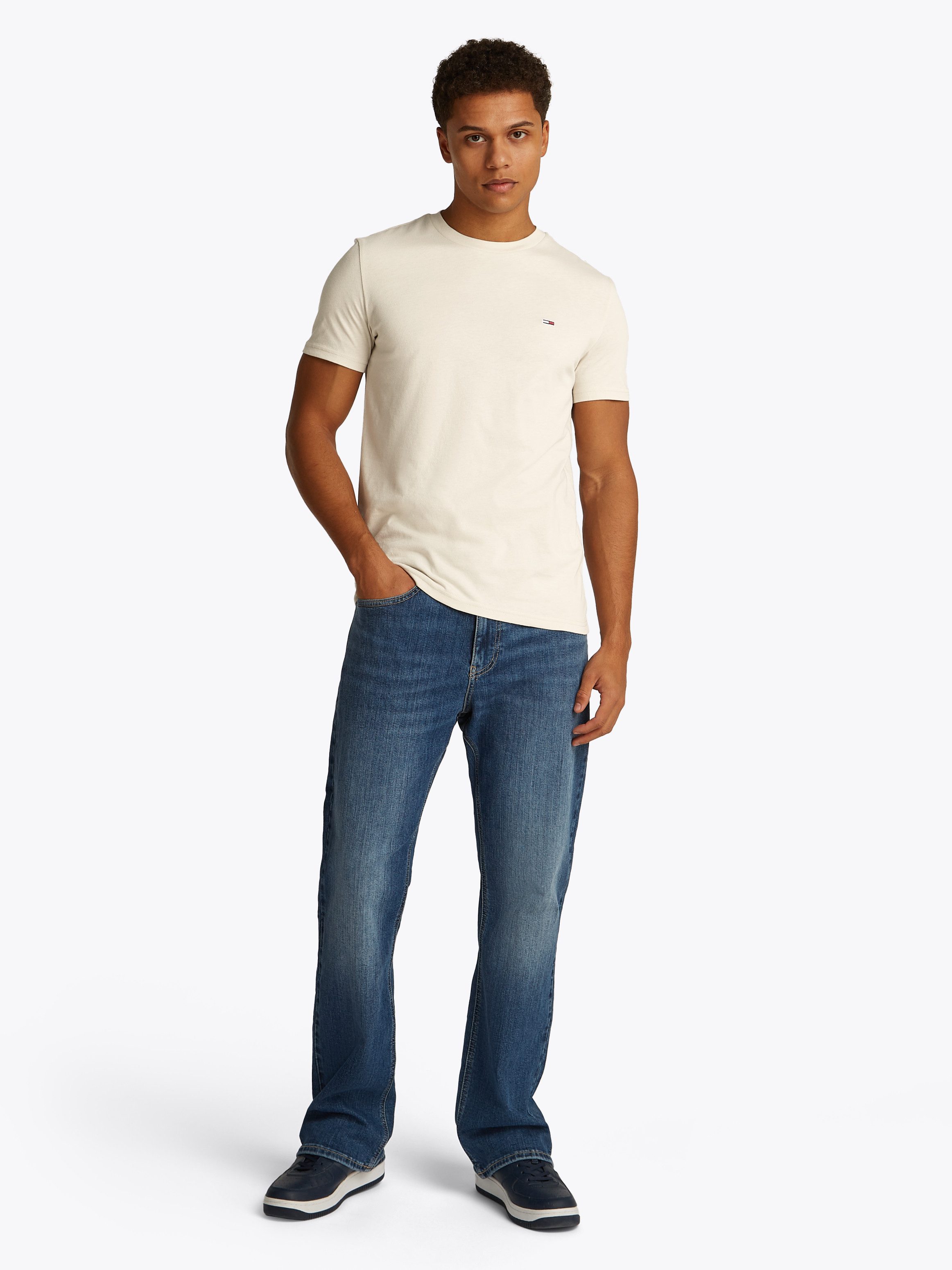 TOMMY JEANS Shirt met ronde hals TJM XSLIM 2PACK JERSEY TEE EXT (Set van 2)