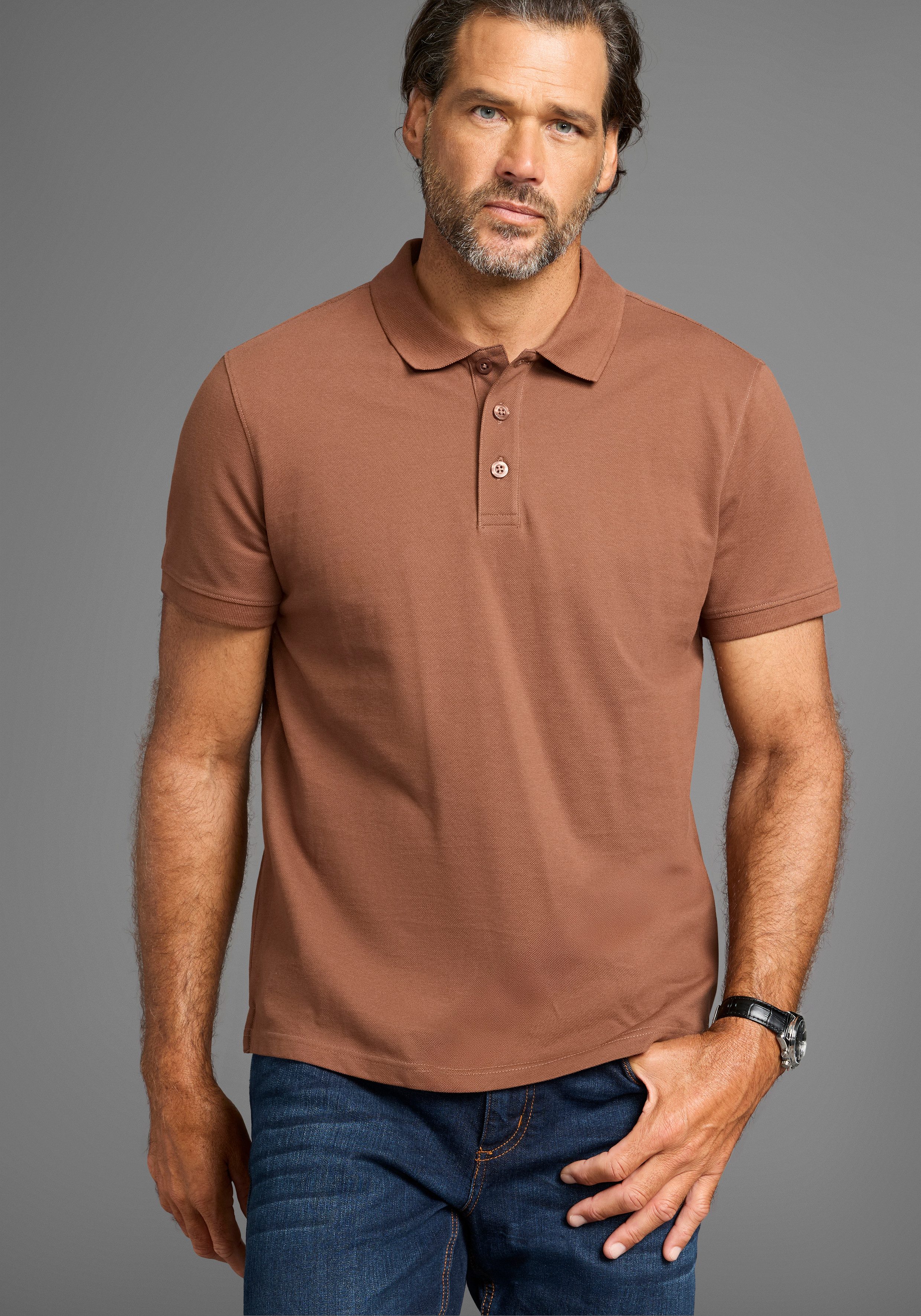 Man's World Poloshirt in geweldige kleurencombinaties (2 stuks)