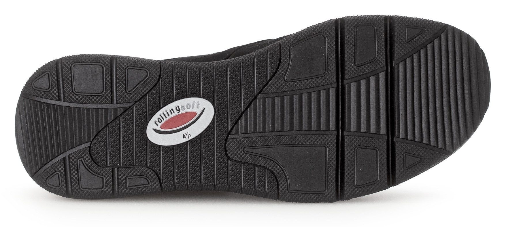 Gabor Rollingsoft Sneakers met sleehak vrijetijdsschoen, lage schoen, veterschoen, logo op de hiel
