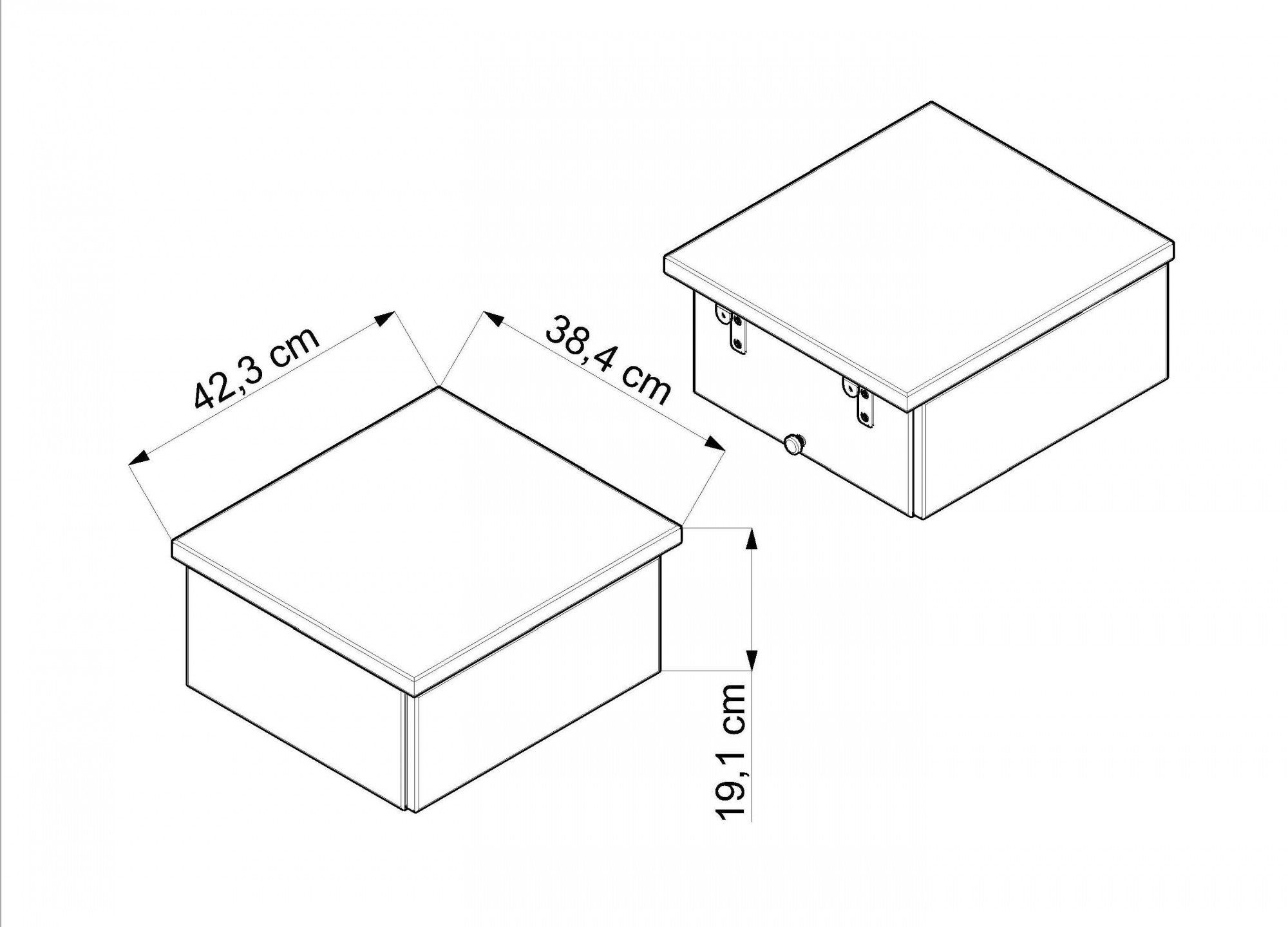 Home affaire Nachtkastje Huven 2-pack nachttafels, eik met geborstelde voorkant passend bij bed huven (2 stuks)