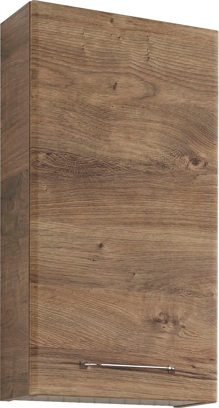 Saphir Hangend kastje Quickset wand-badkast 35 cm breed met 1 deur, 2 legplanken Badkamer-hangend kastje inclusief deurdemper, grepen in glanzend