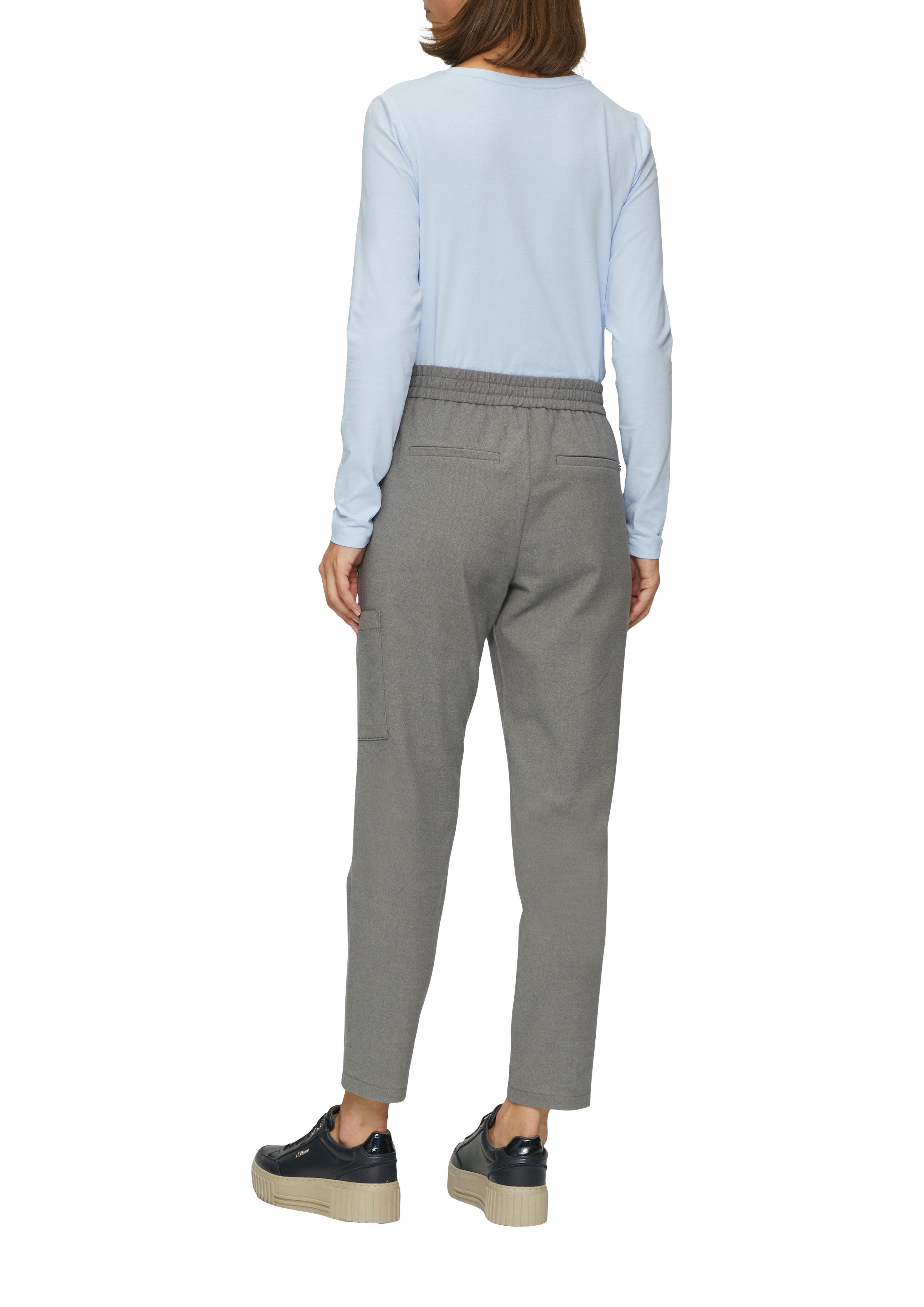 s.Oliver Stoffen broek met elastiek en bindstrik