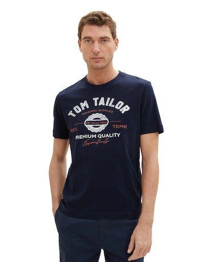 Tom Tailor T-shirt met grote logo-frontprint