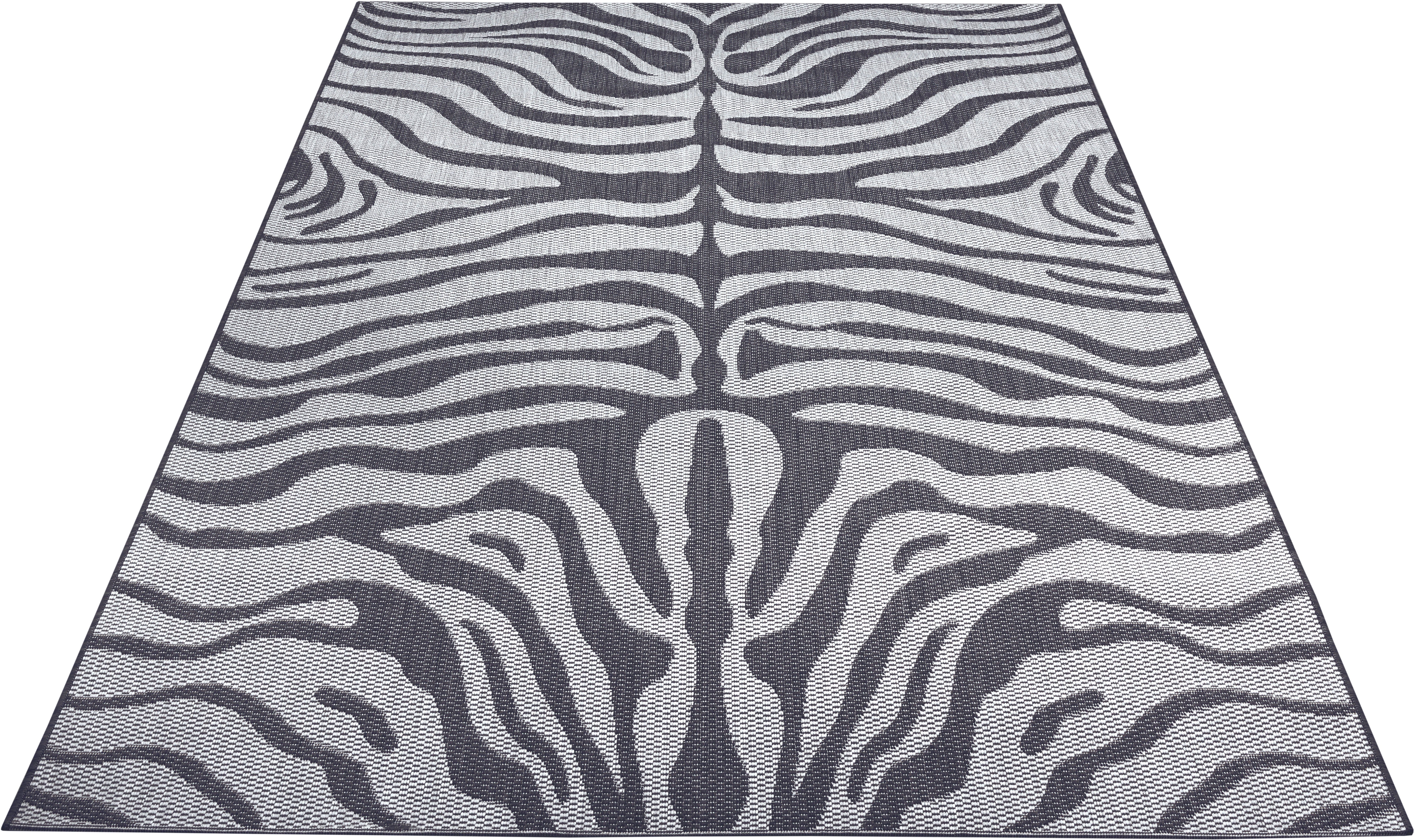 Home affaire Vloerkleed Zadie Zebradesign, robuust, gemakkelijk in onderhoud, platweefsel