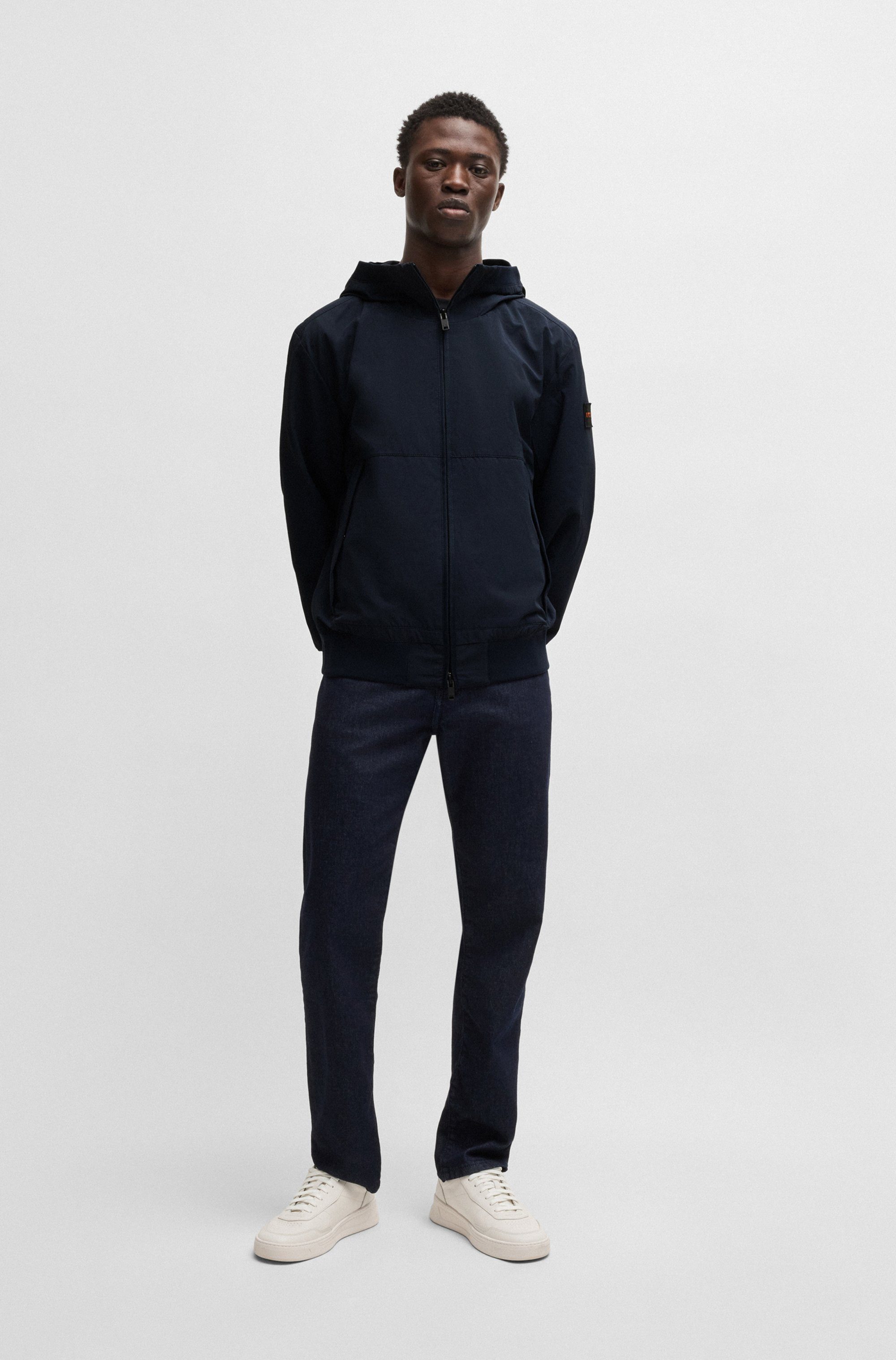 Boss Orange Outdoorjack Oloco met een capuchon