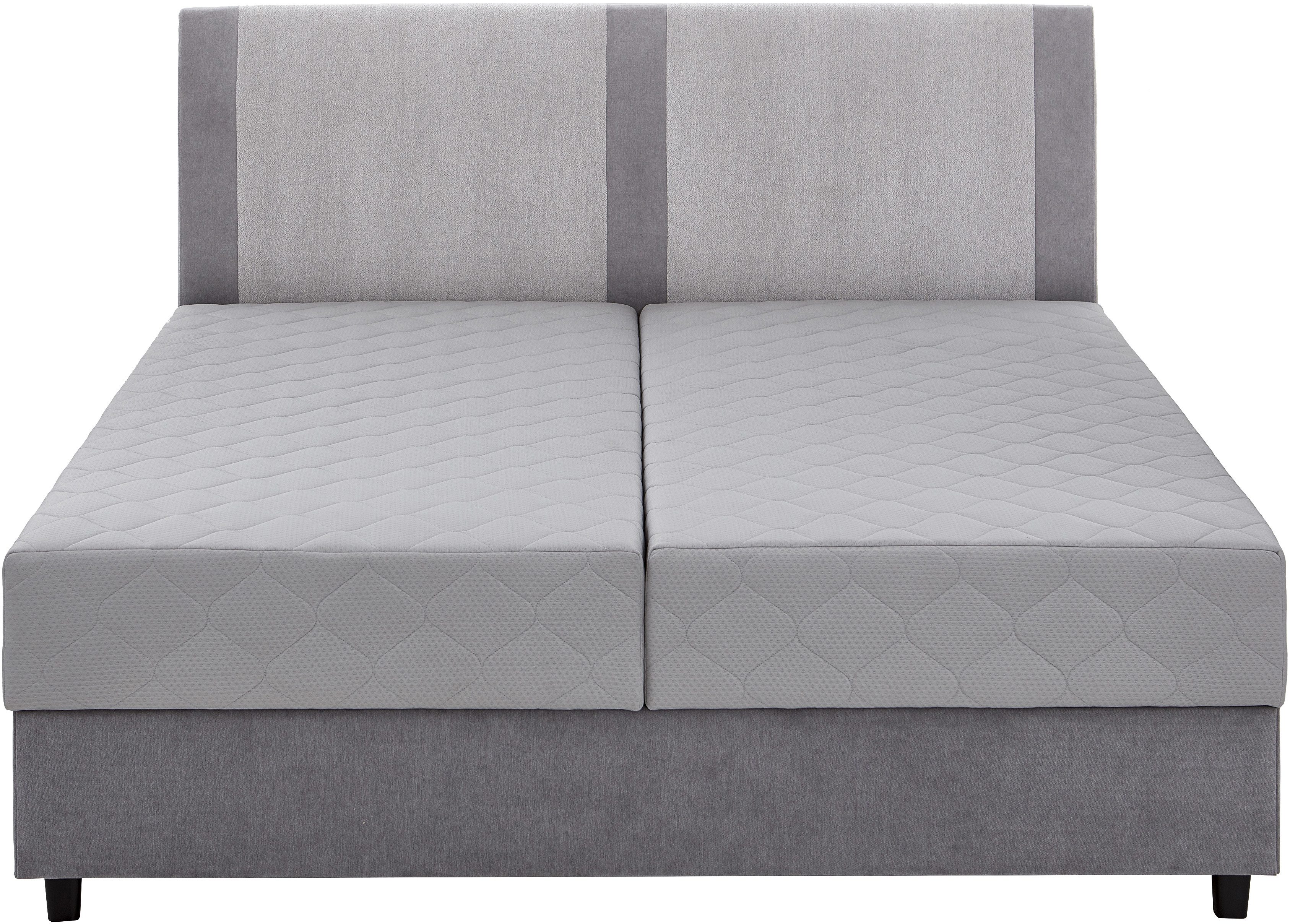 ATLANTIC home collection Boxspring Borgholm met pocketveringsmatras, bedkist en garnering in het hoofdbord