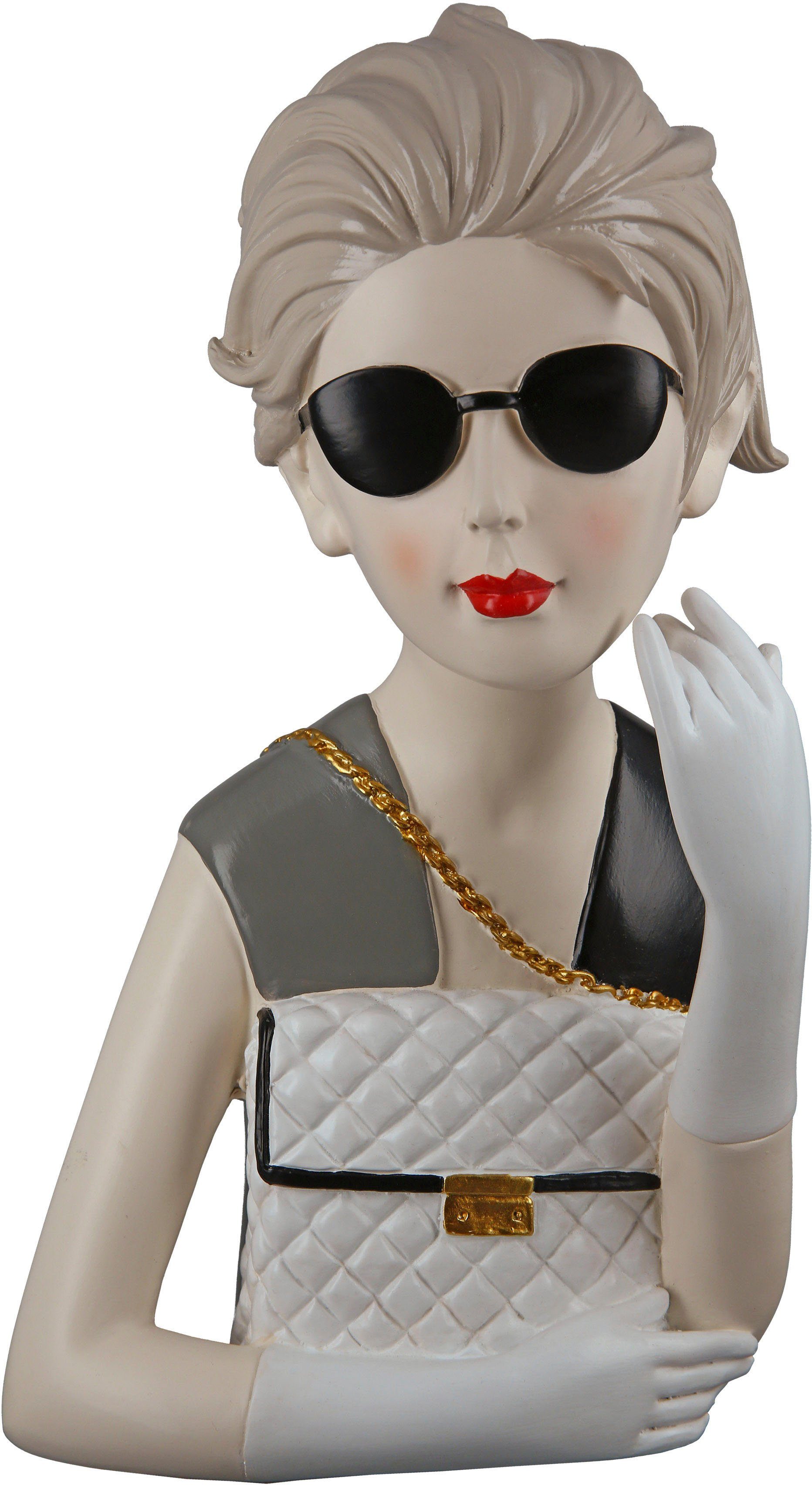 GILDE Decoratief figuur Dame met handtas (1 stuk)