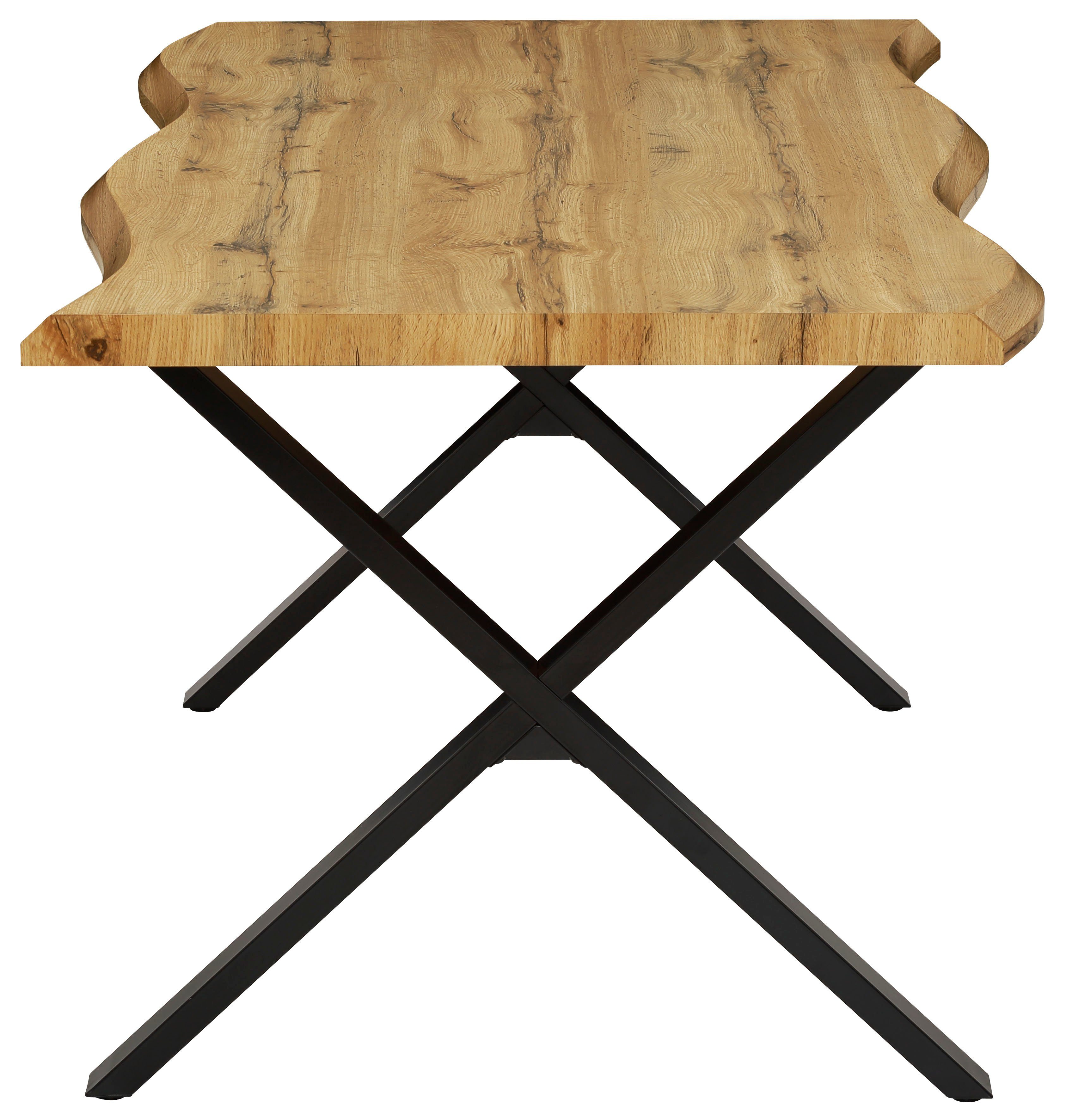 HELA Eettafel GRETA BESTSELLER Boomrandtafel (nabootsing), verschillende maten, 46mm dikte, keukentafel