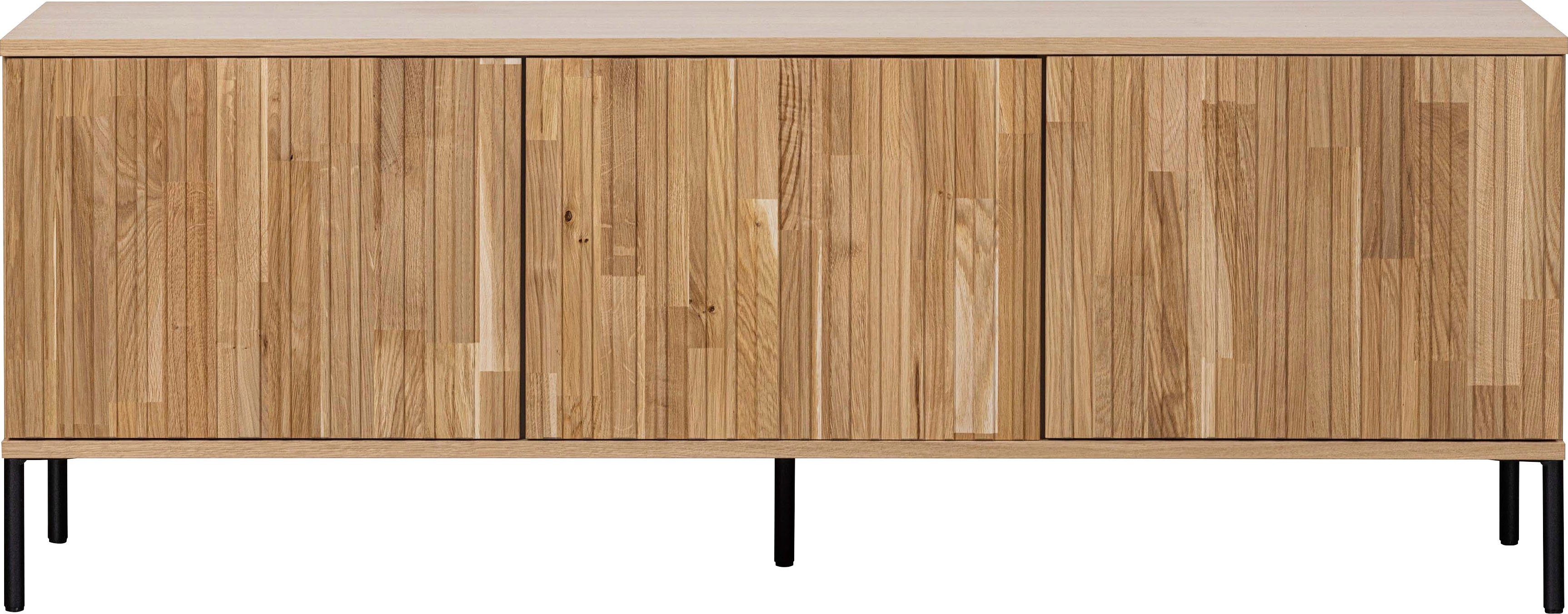 WOOOD Dressoir New Gravure, TV-commode, breedte 100 cm of 150 cm Commode hoogte 56 cm, met grafische reliëfdeuren, veel opbergruimte