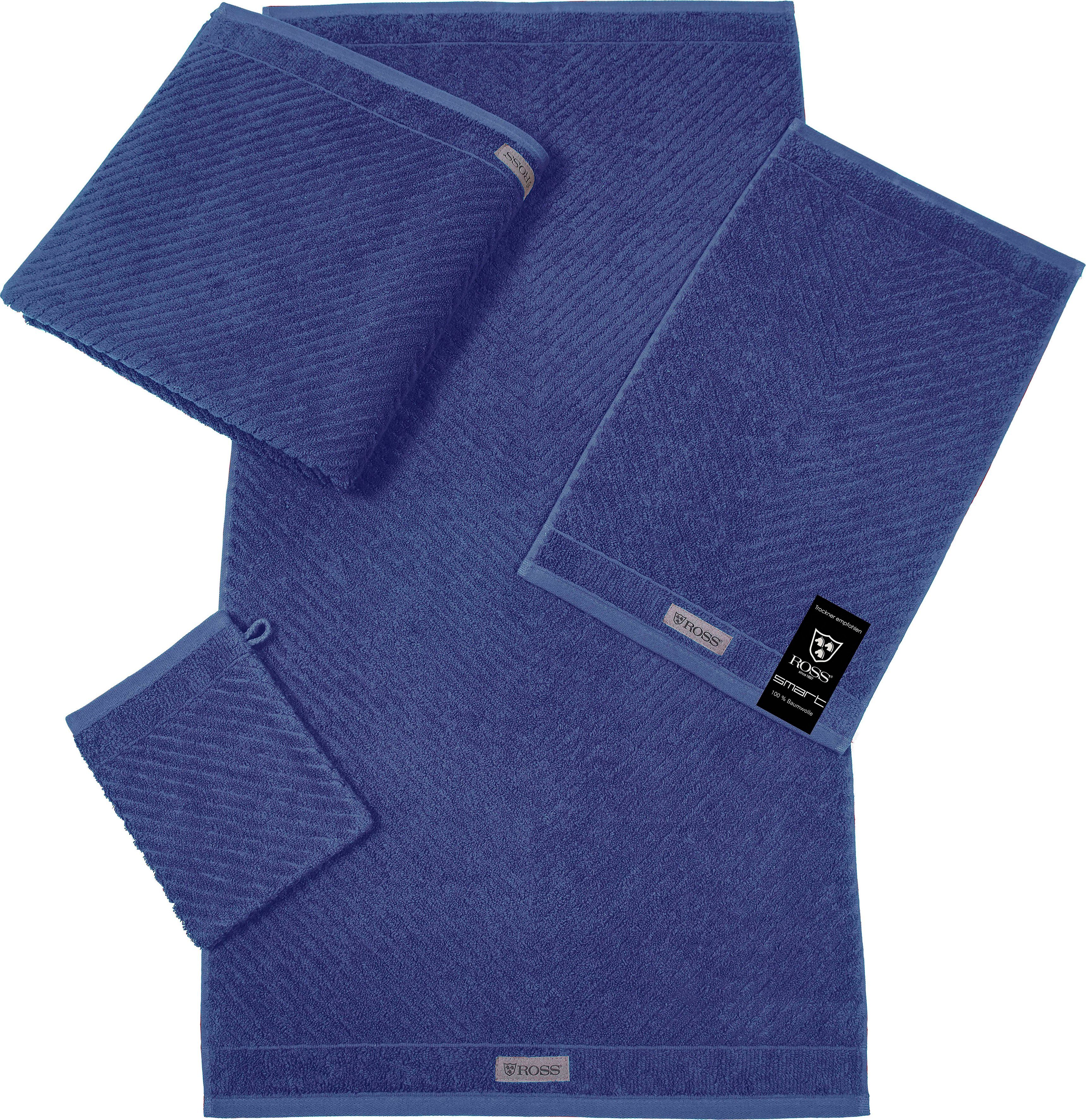 ROSS Gastendoek Smart Uni-rib met velourslabel (6-delig)