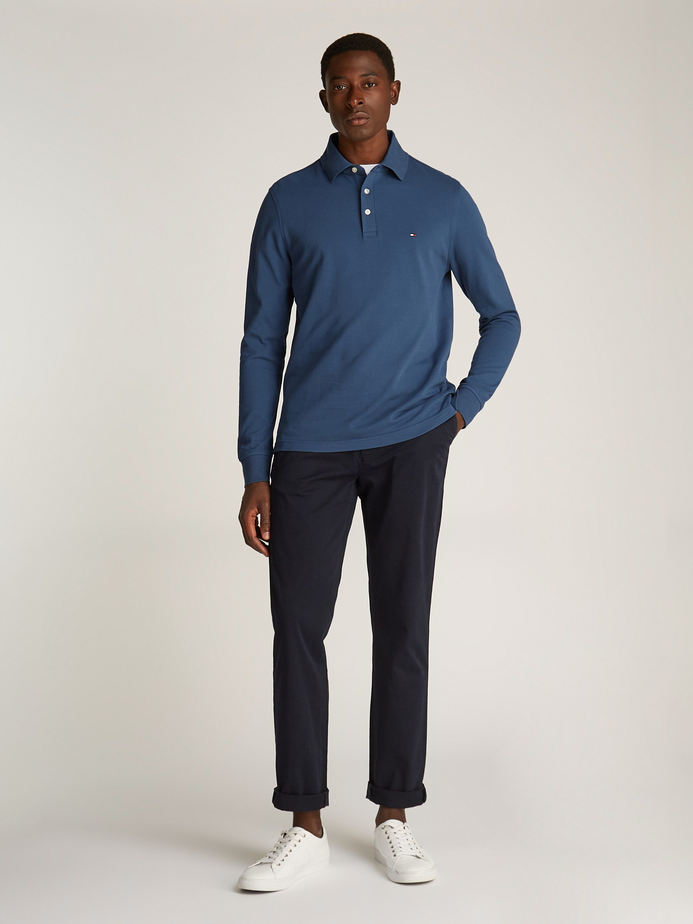 Tommy Hilfiger Poloshirt met lange mouwen 1985 SLIM LS POLO