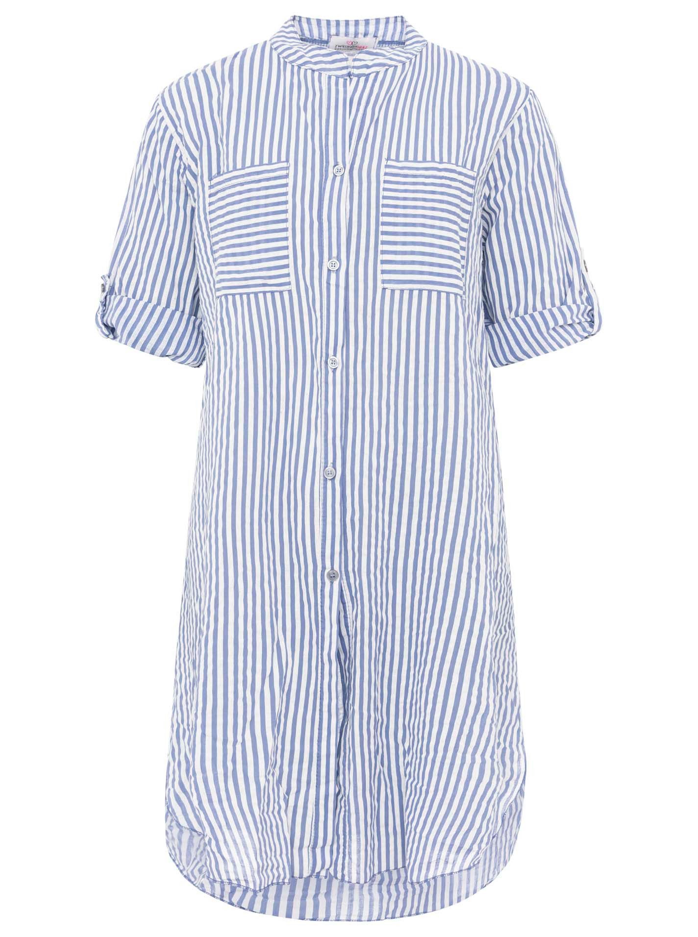 Zwillingsherz Blouse met korte mouwen Langblouse "Kida"