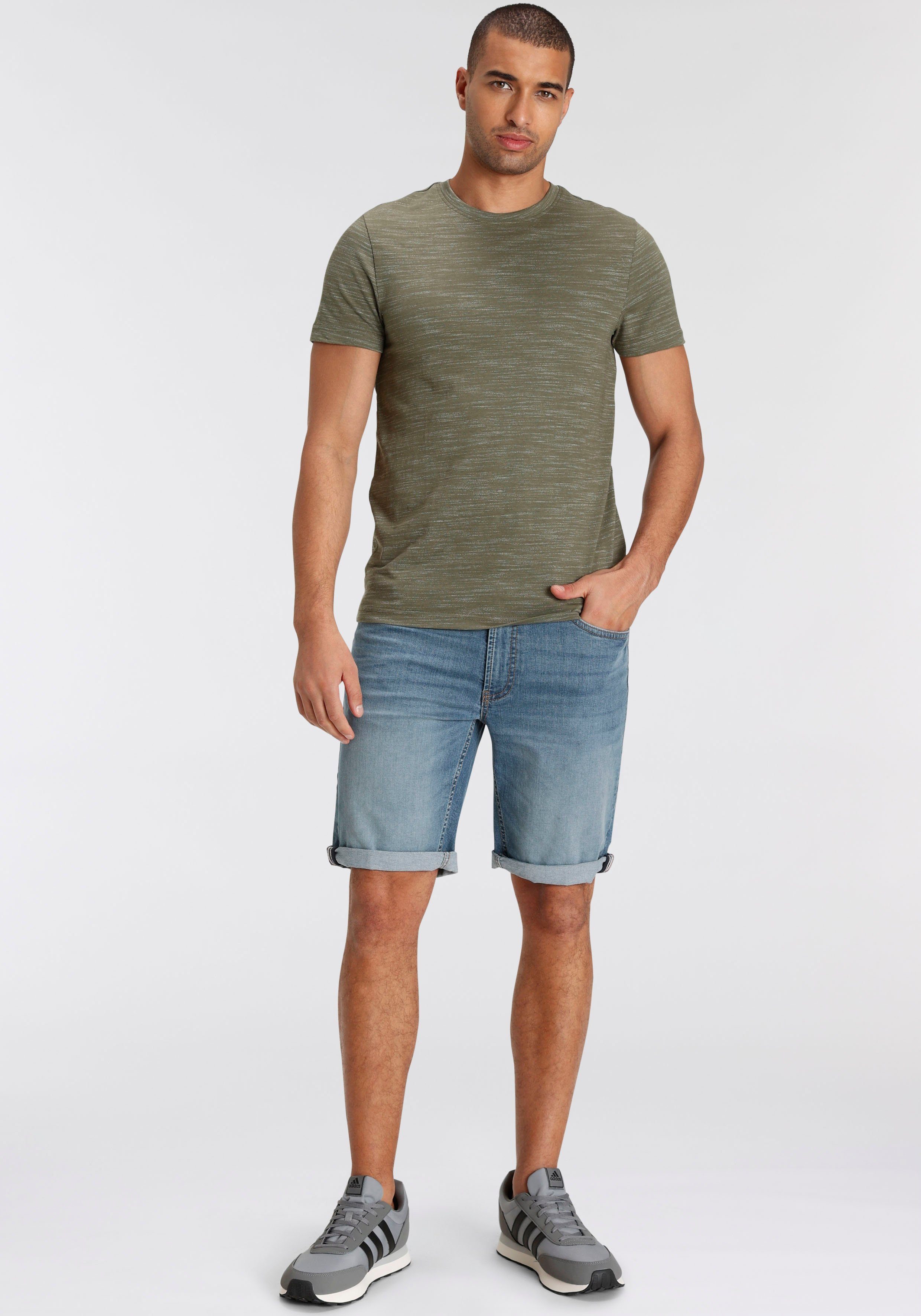 AJC T-shirt Korte mouwen regular fit gemêleerd ronde hals