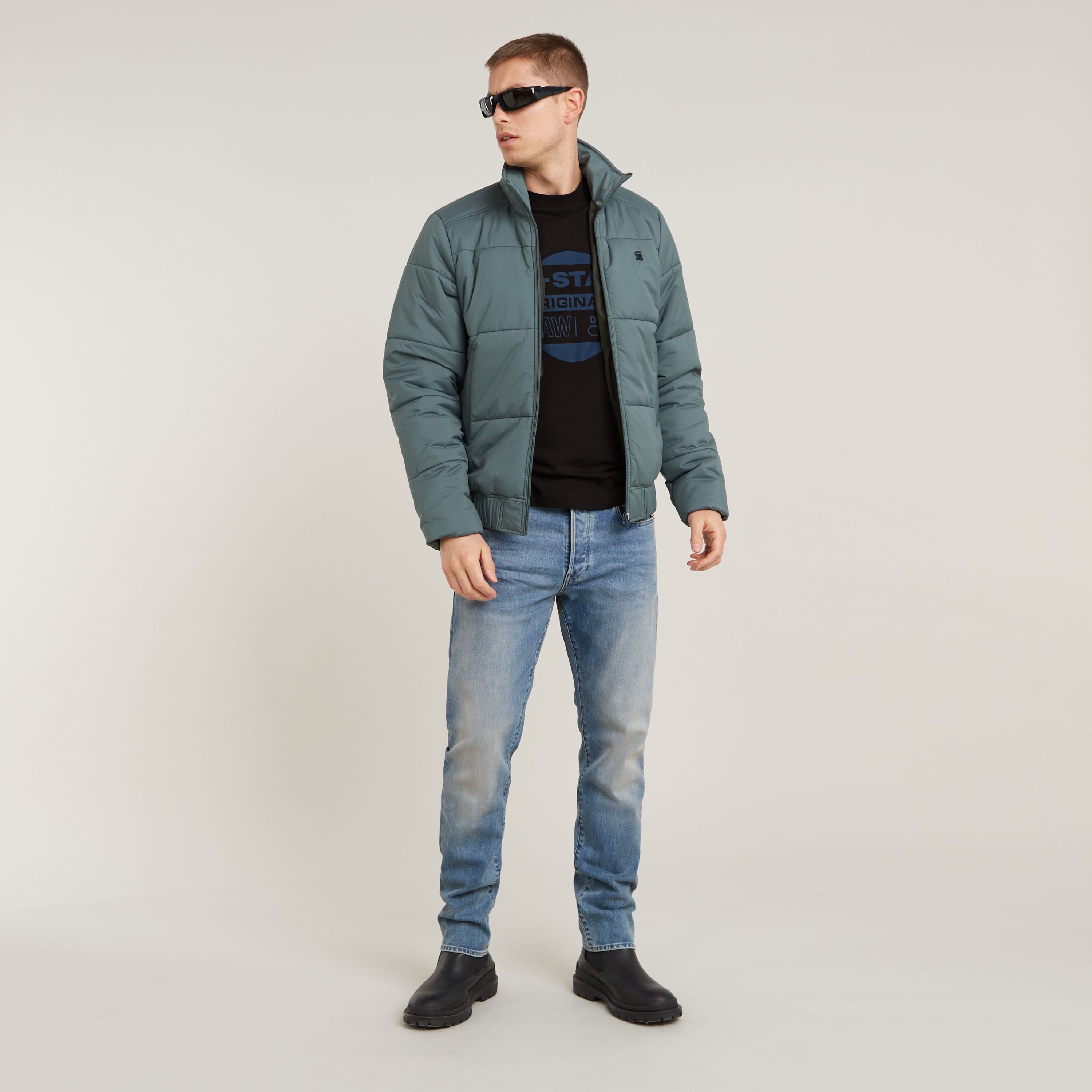 G-Star RAW Gewatteerde jas Padded Quilted met opstaande kraag