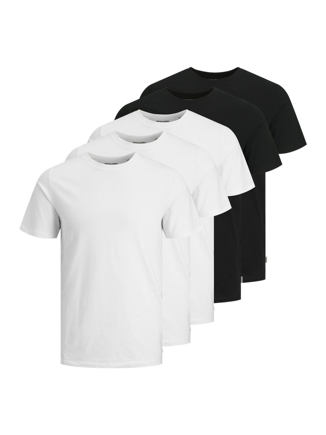 Jack & Jones T-shirt JJEORGANIC BASIC TEE SS O-NE 5PK MP NOOS (5-delig, Set van 5)