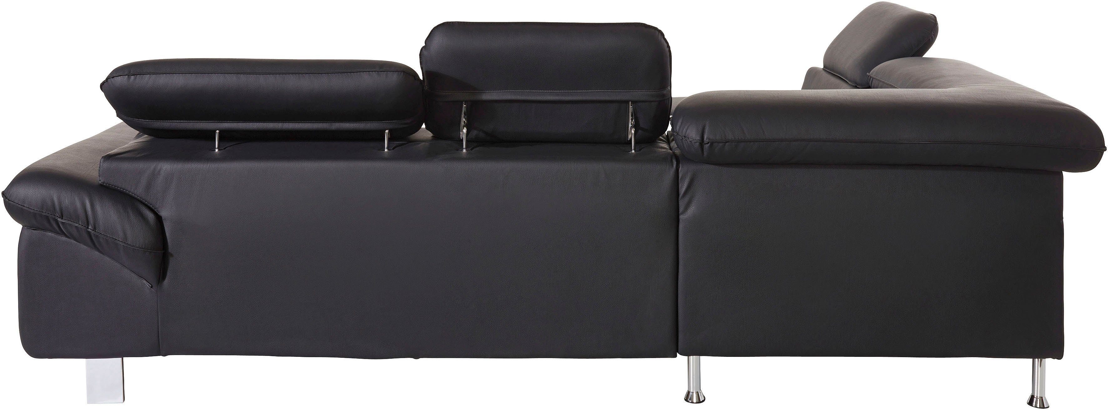 COTTA Zithoek Driver L-vorm Set bestaande uit: hoekbank met hoofdverstelling & hocker (set)