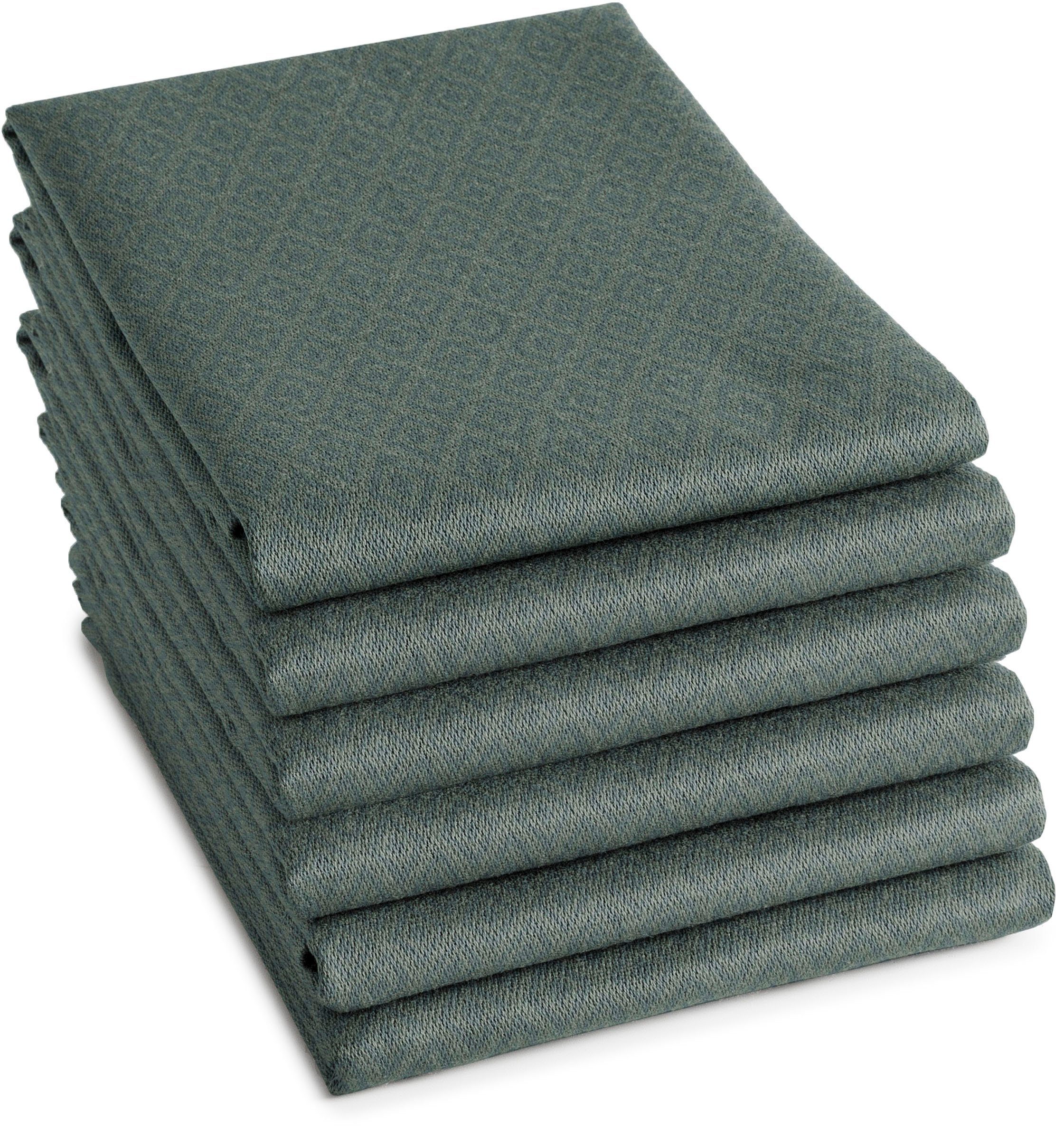 DDDDD Theedoek Akira, van 100% katoen Afm. elk sjaaltje ca. 60x65 cm (set, 6-delig)