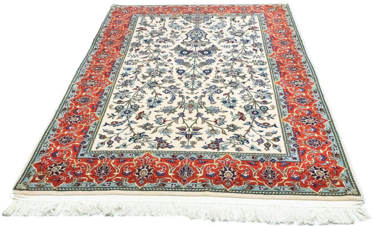 morgenland Wollen kleed Tabriz sterk gedessineerd beige 215 x 141 cm Uniek exemplaar met certificaat